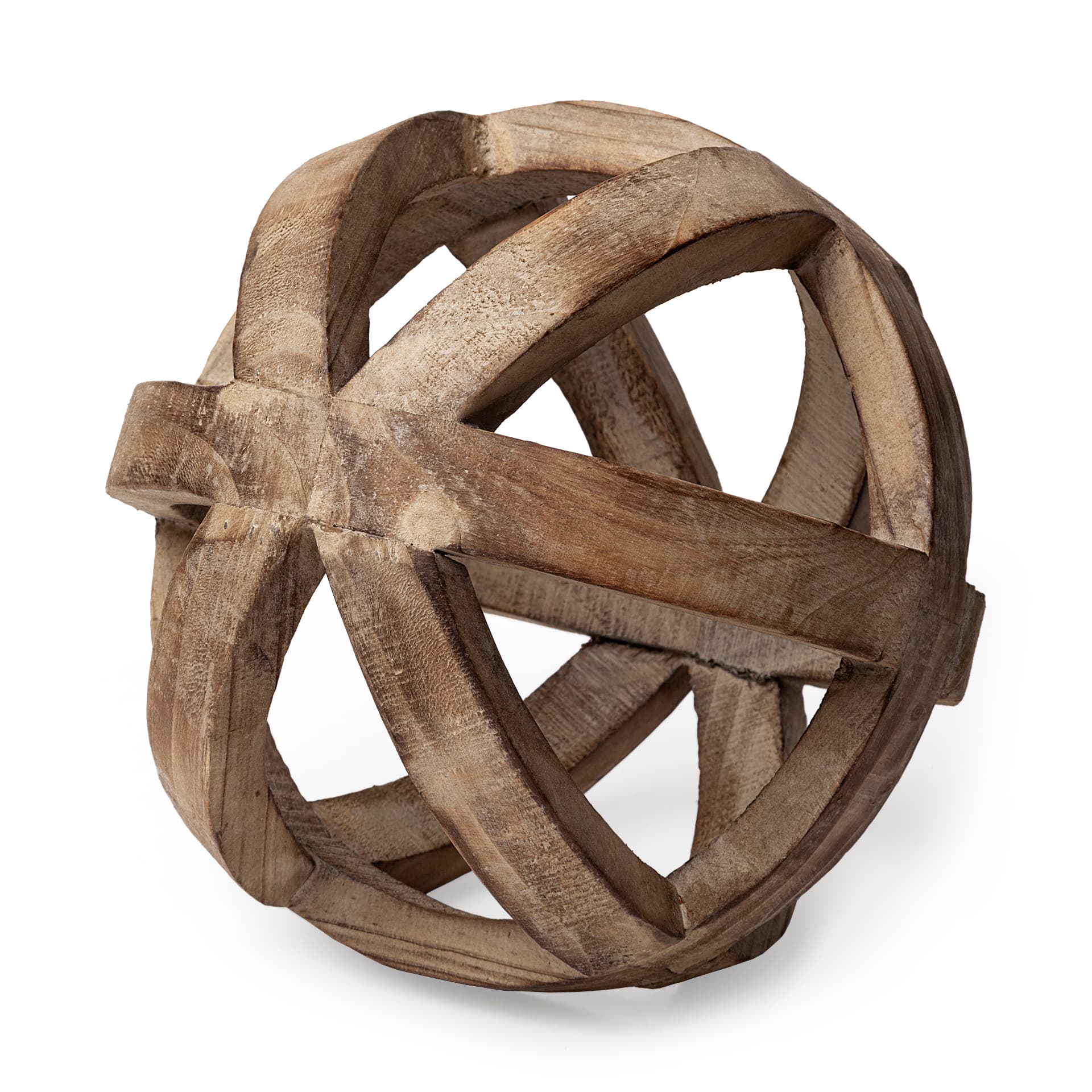 Tibik 8L x 8W Natural Wooden Orb — product photograph