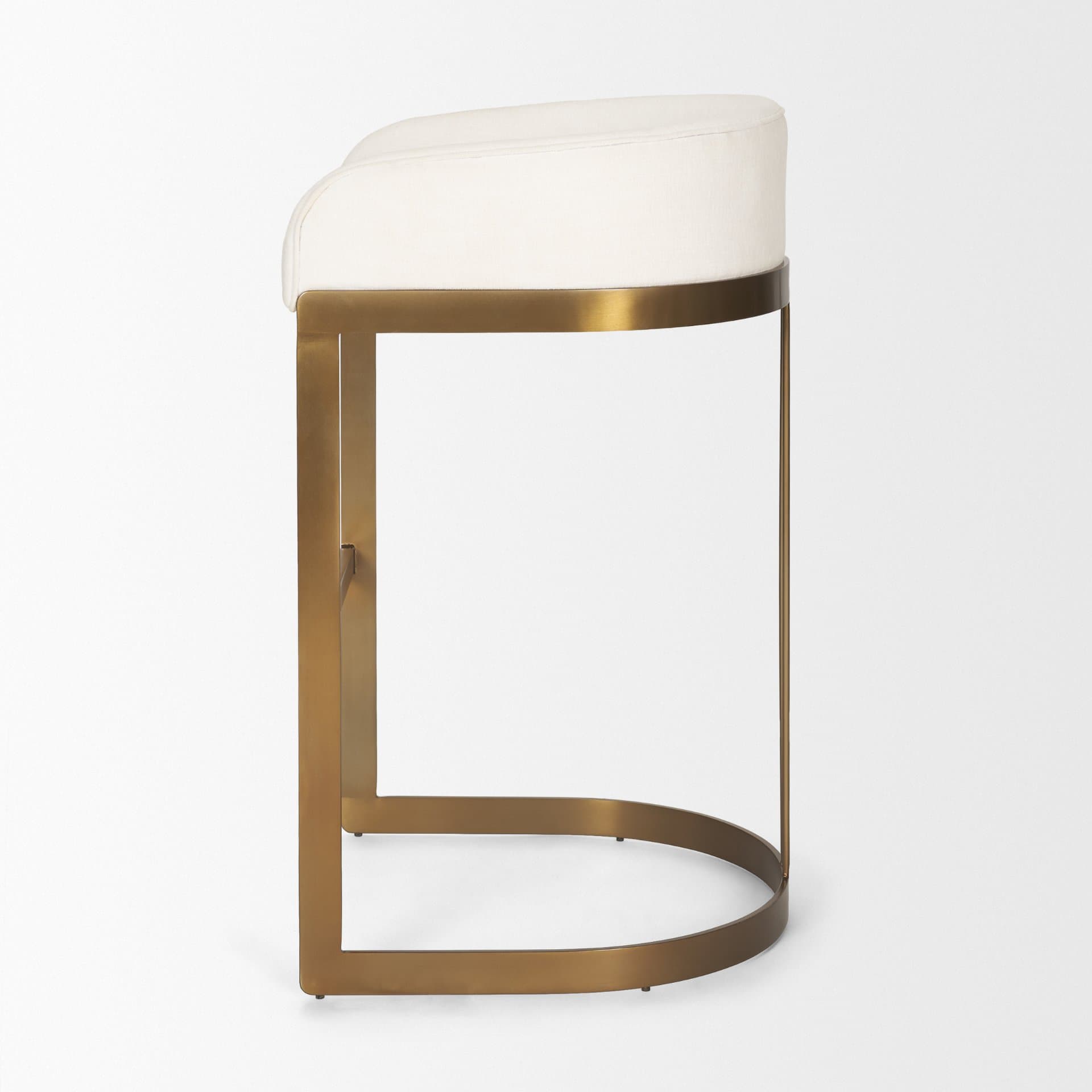 Hollyfield Low Back 28.75in Seat Bar Stool | Bar w/ Cream Fabric — product photograph