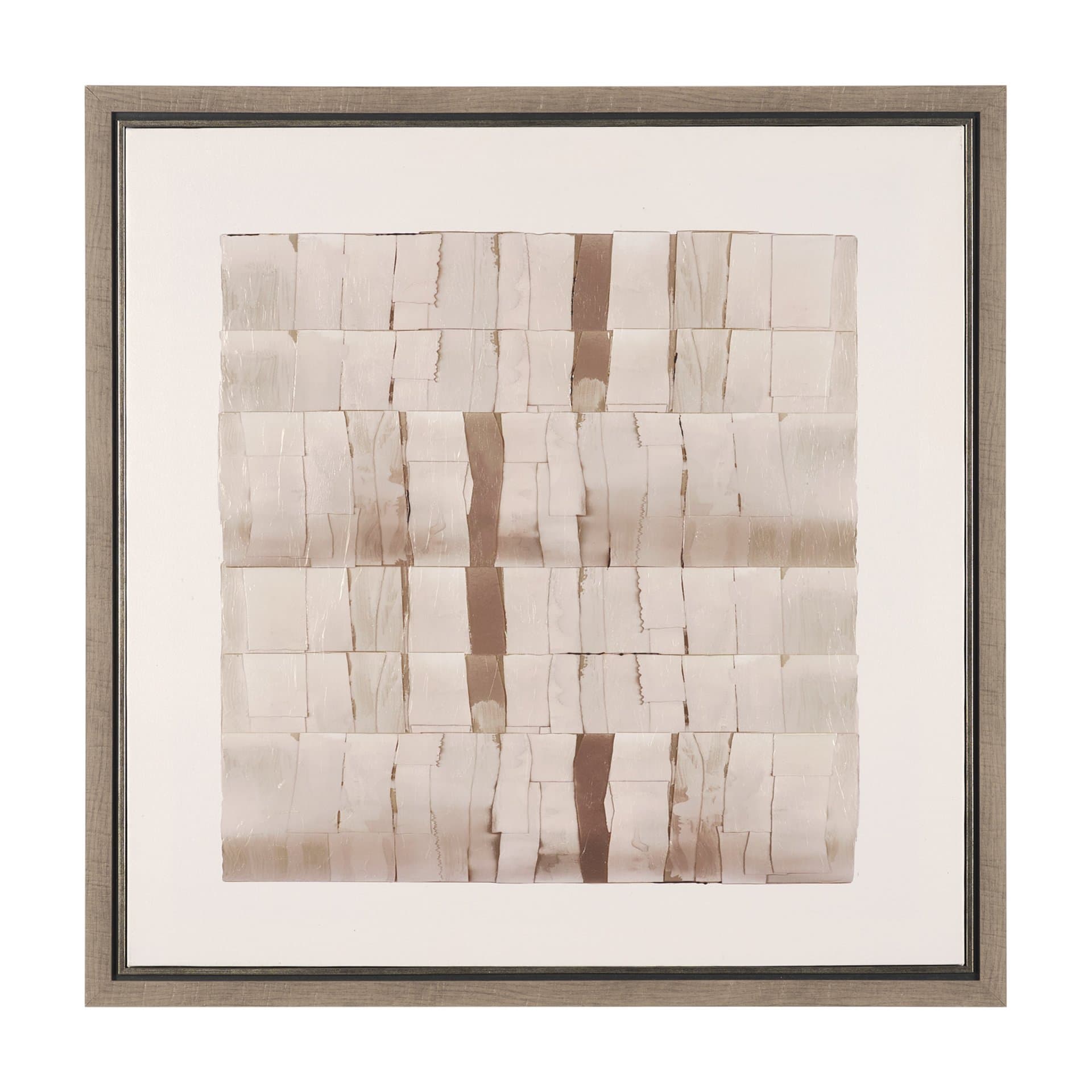 Glazed Echoes White III by Cartissi Hand-Embellished Textured Framed Canvas Artwork — product photograph