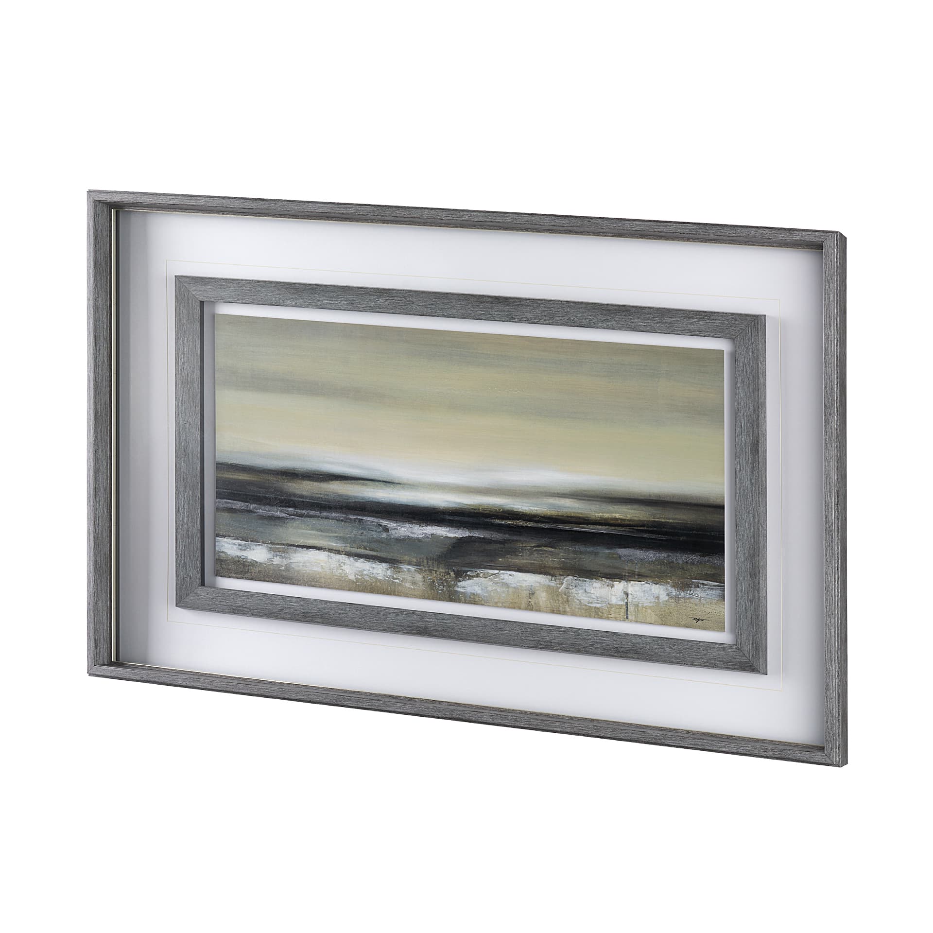 Silver Light by Pablo Rojerro a Hand Embellished Textured Framed Art Print Matted under Glass — product photograph