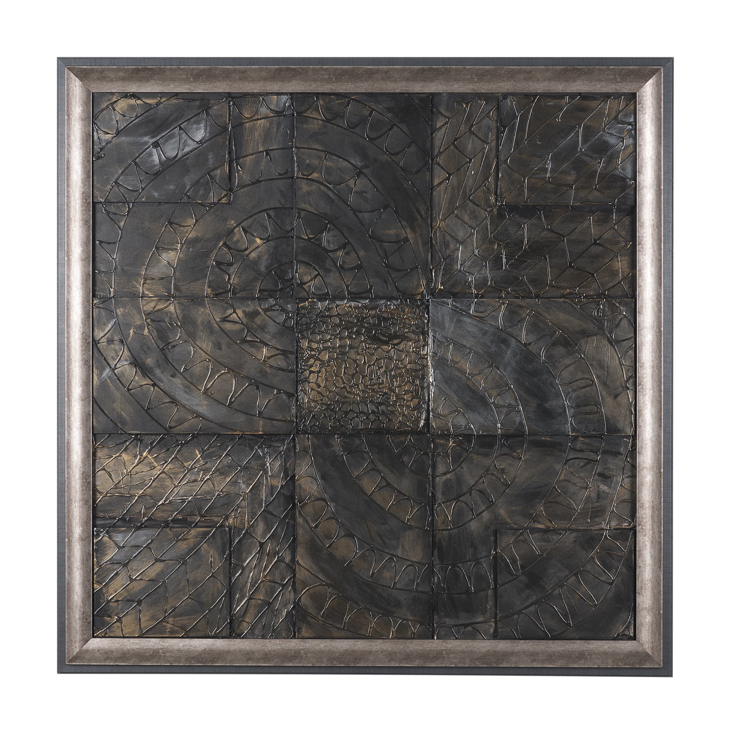 Layered Alloy I by Studio M a handmade Original 3D Textured Framed Artwork — product photograph