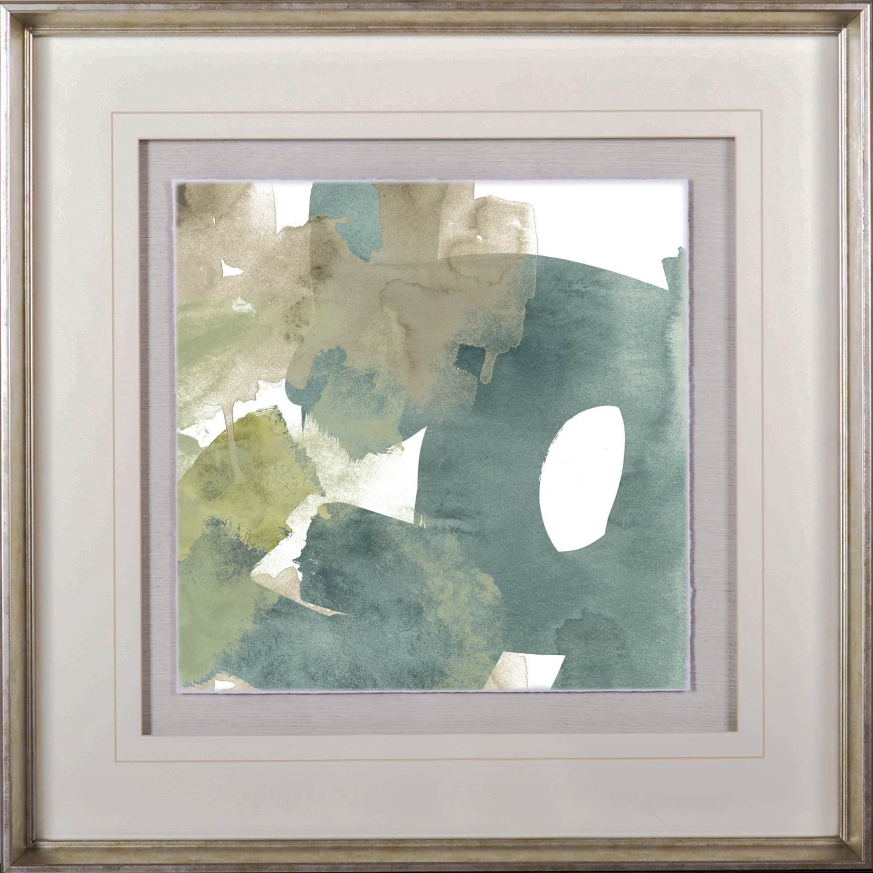 Agate Gesture II by June Vess a Hand Embellished Textured Framed Art Print Matted under Glass — product photograph