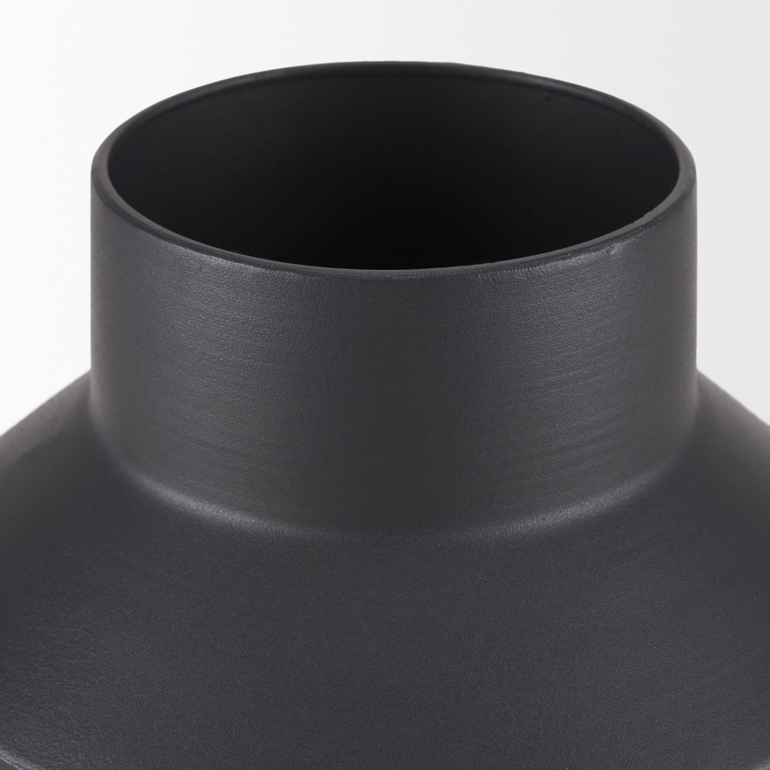 Tosca Medium Matte Black Metal Vase — product photograph