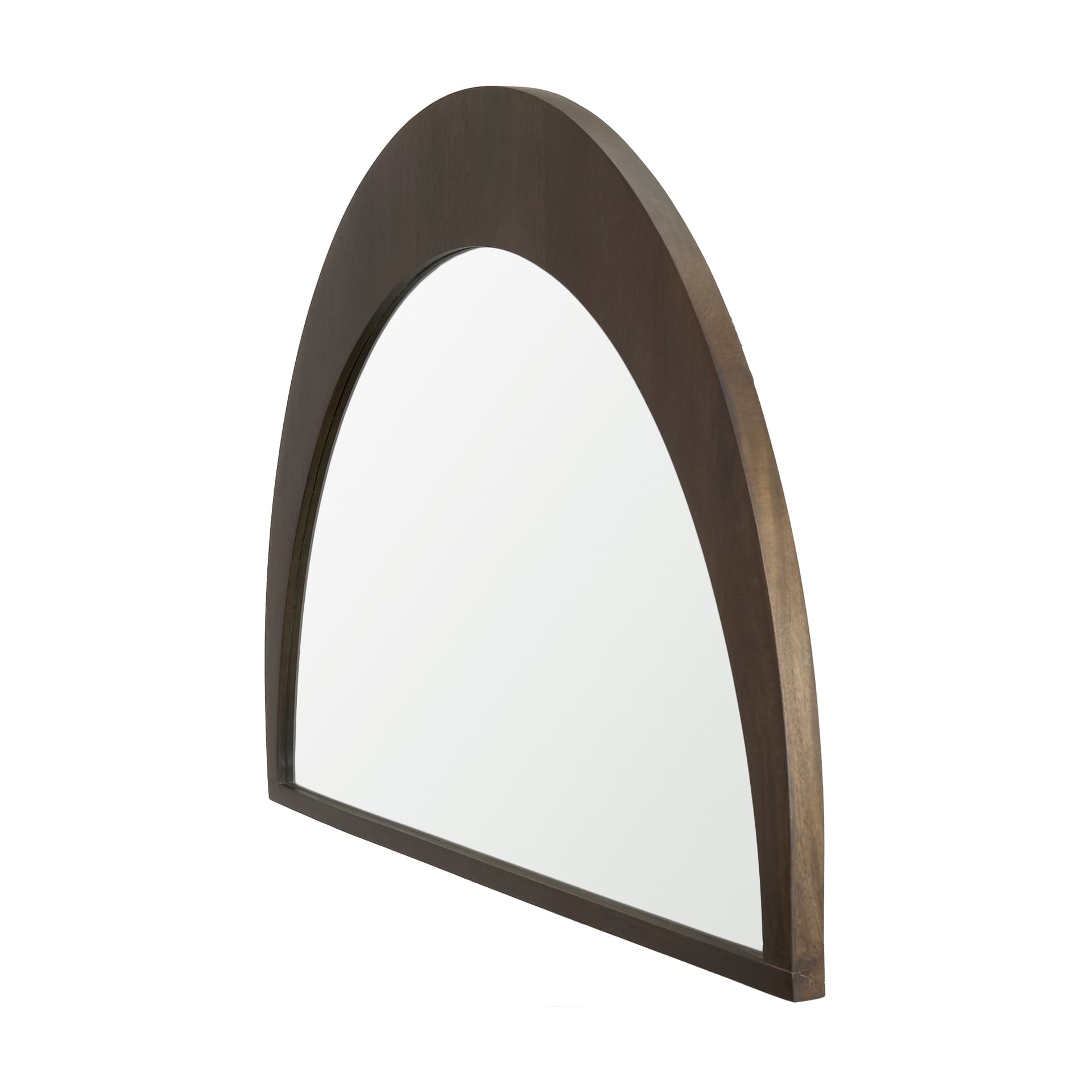 Celeste Dark Brown Wood Large Mirror — product photograph