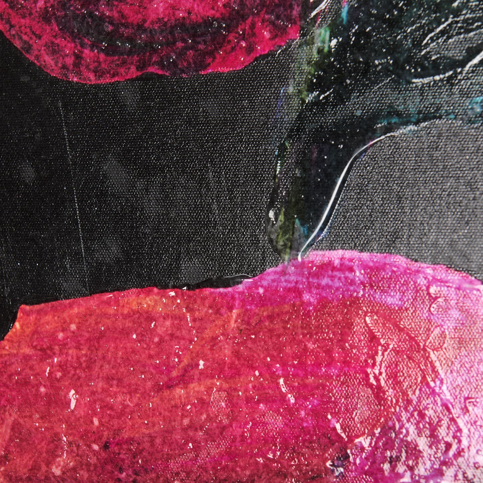 Midnight Flower I by Mercana Studio a Hand Embellished Textured Canvas — product photograph