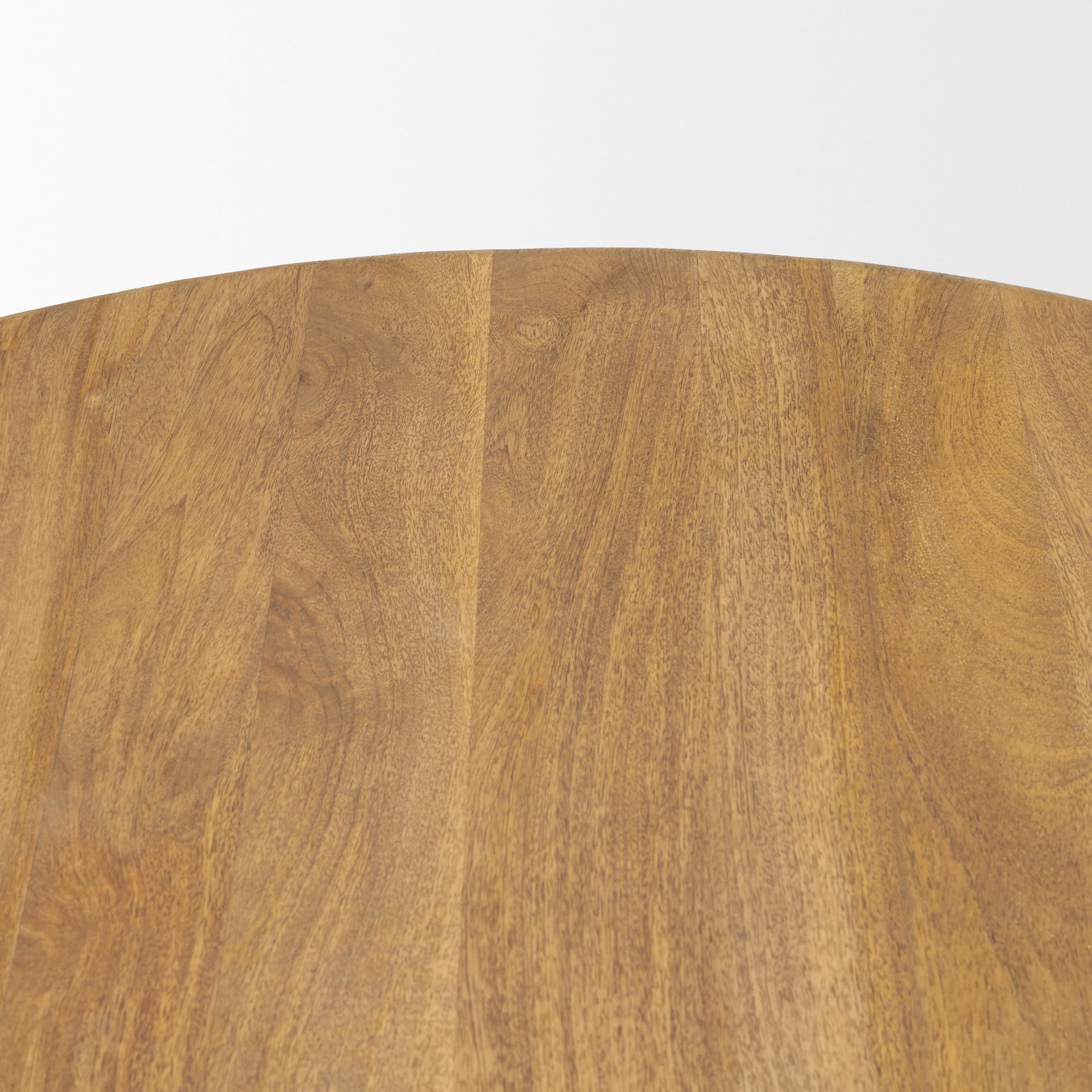 Shima Round Light Brown Wood W/Arched Legs Coffee Table — product photograph