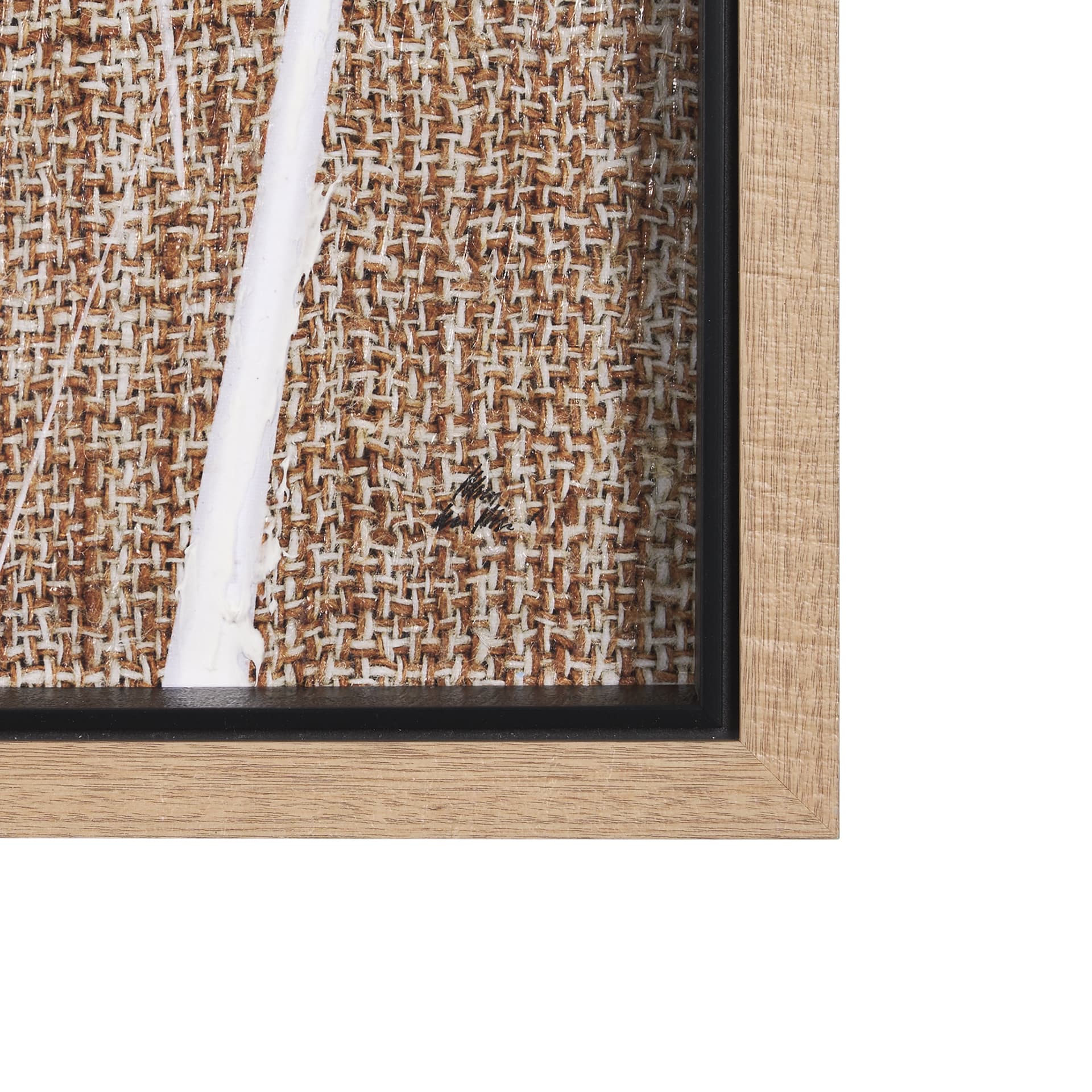Meshy I by Mercana Studio a Hand Embellished Textured Framed Art Print — product photograph