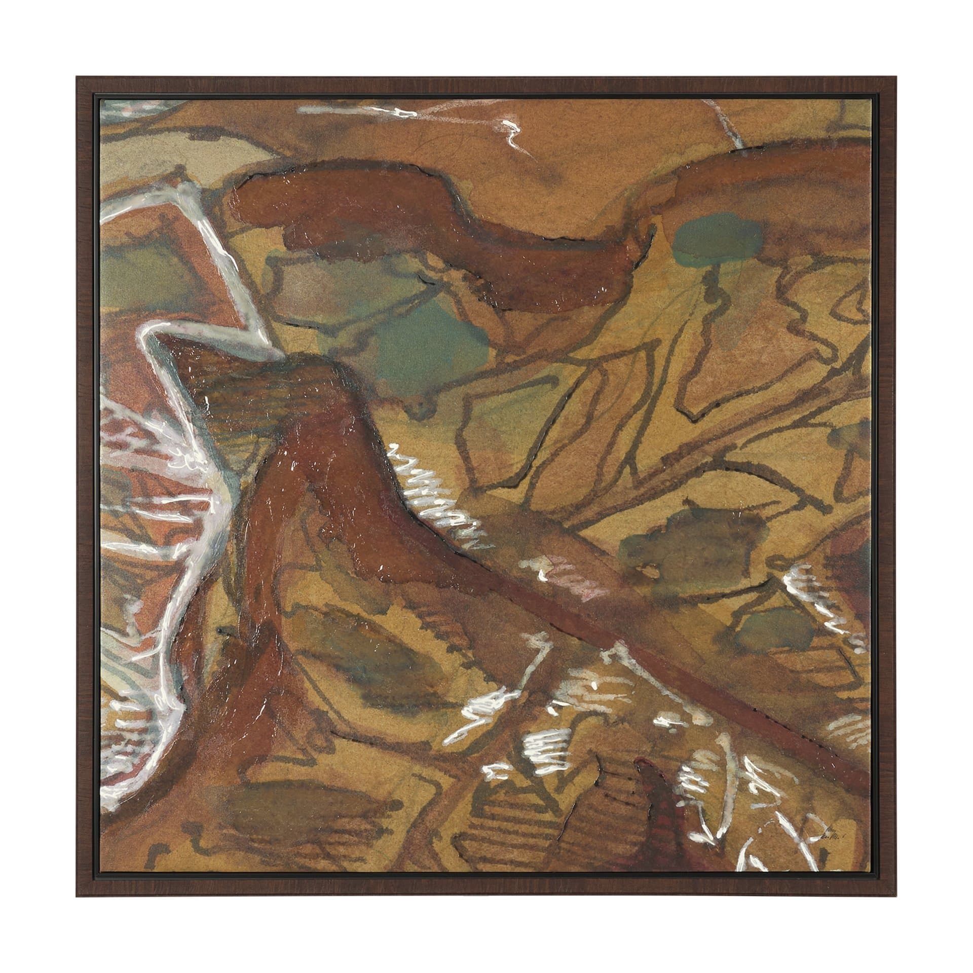Rusttone I by Mercana Studio Hand-Embellished Textured Framed Canvas Artwork — product photograph