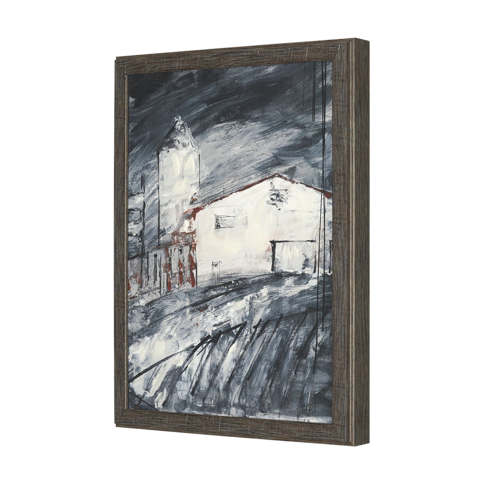 Community 2C by Mercana Studio Hand-Embellished Textured Framed Artwork Matted — product photograph