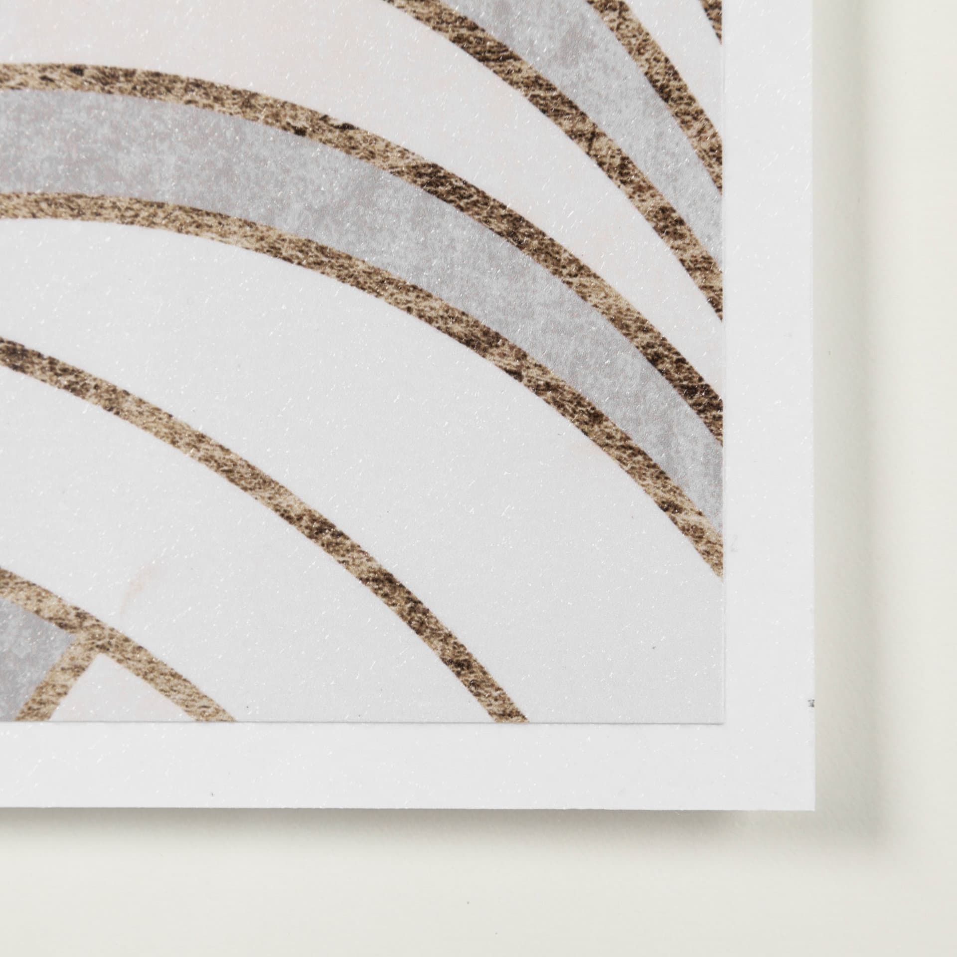 Deco Patterning II by Victoria Barnes Hand Embellished Textured Framed Art Print Matted under Glass — product photograph