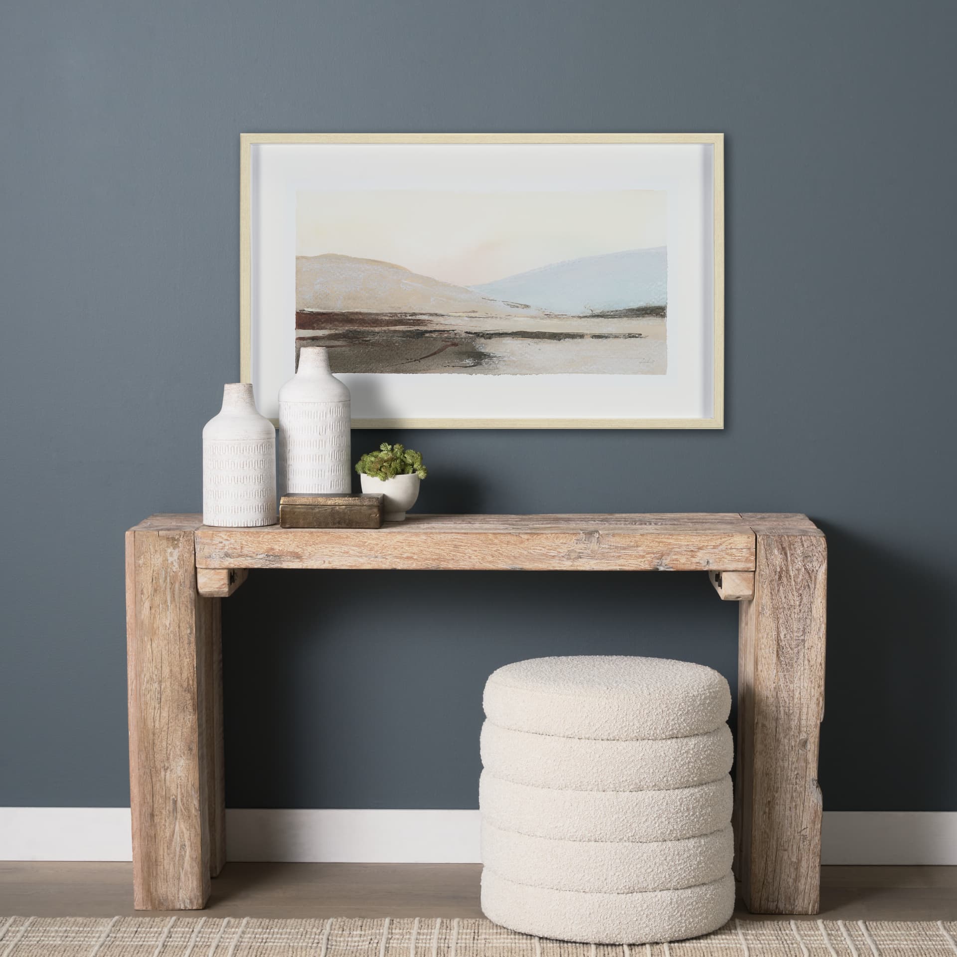 Movement II by Mercana Studio a Framed Art Print Matted under Glass — in a styled room