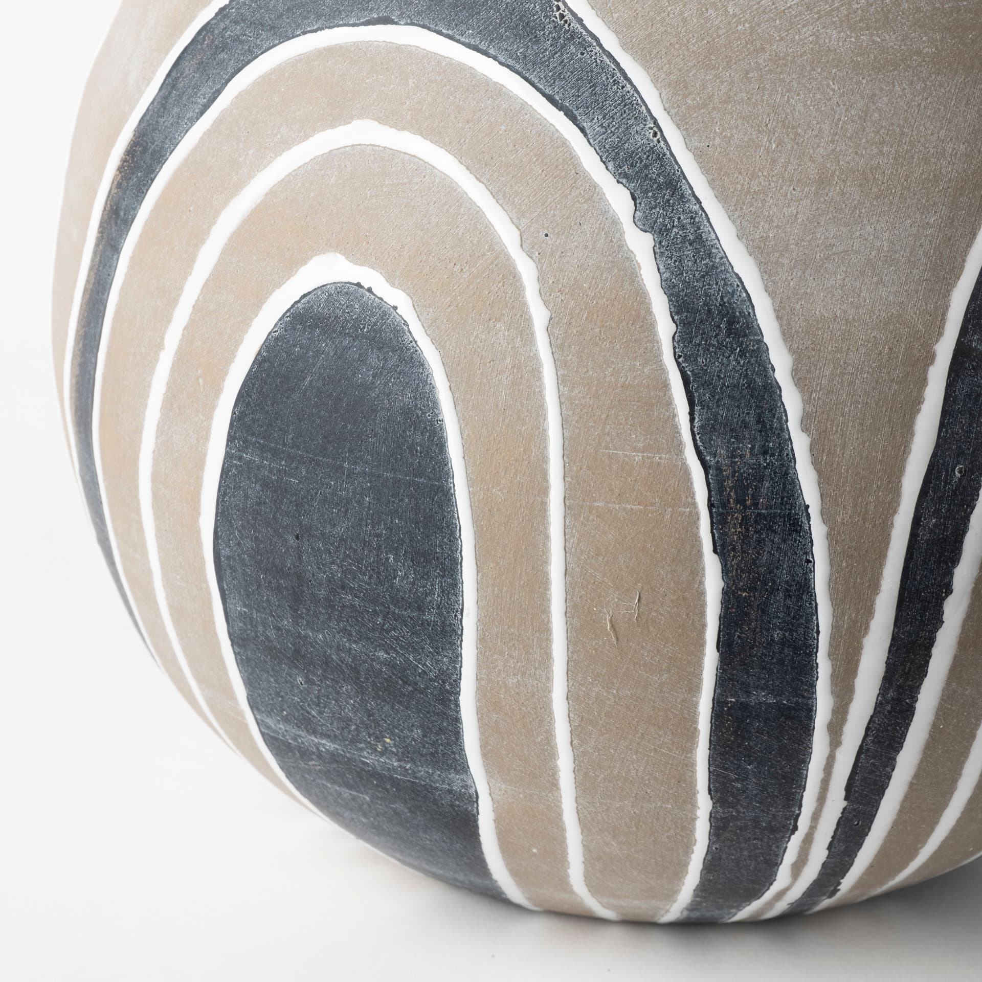 Cove Small Brown/White Ceramic Vase — product photograph