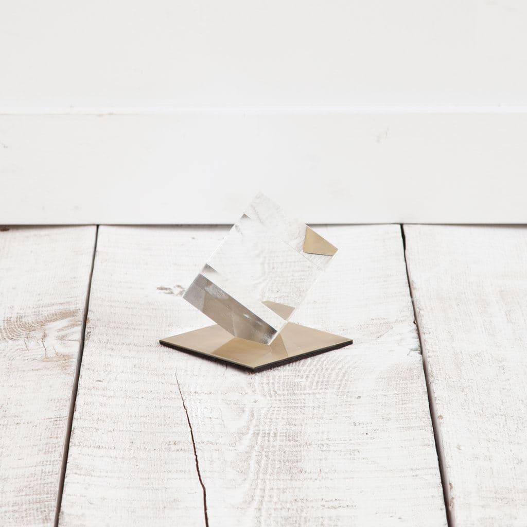 Lareina I Small 4L x 4W Clear Glass Cube — product photograph