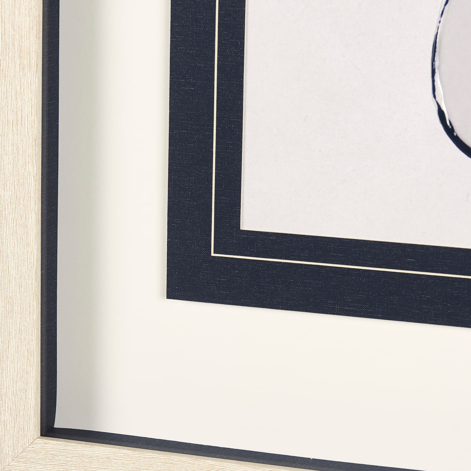 Sapphire Vase I by Mercana Studio a Hand Embellished Textured Framed Art Print Matted under Glass — product photograph