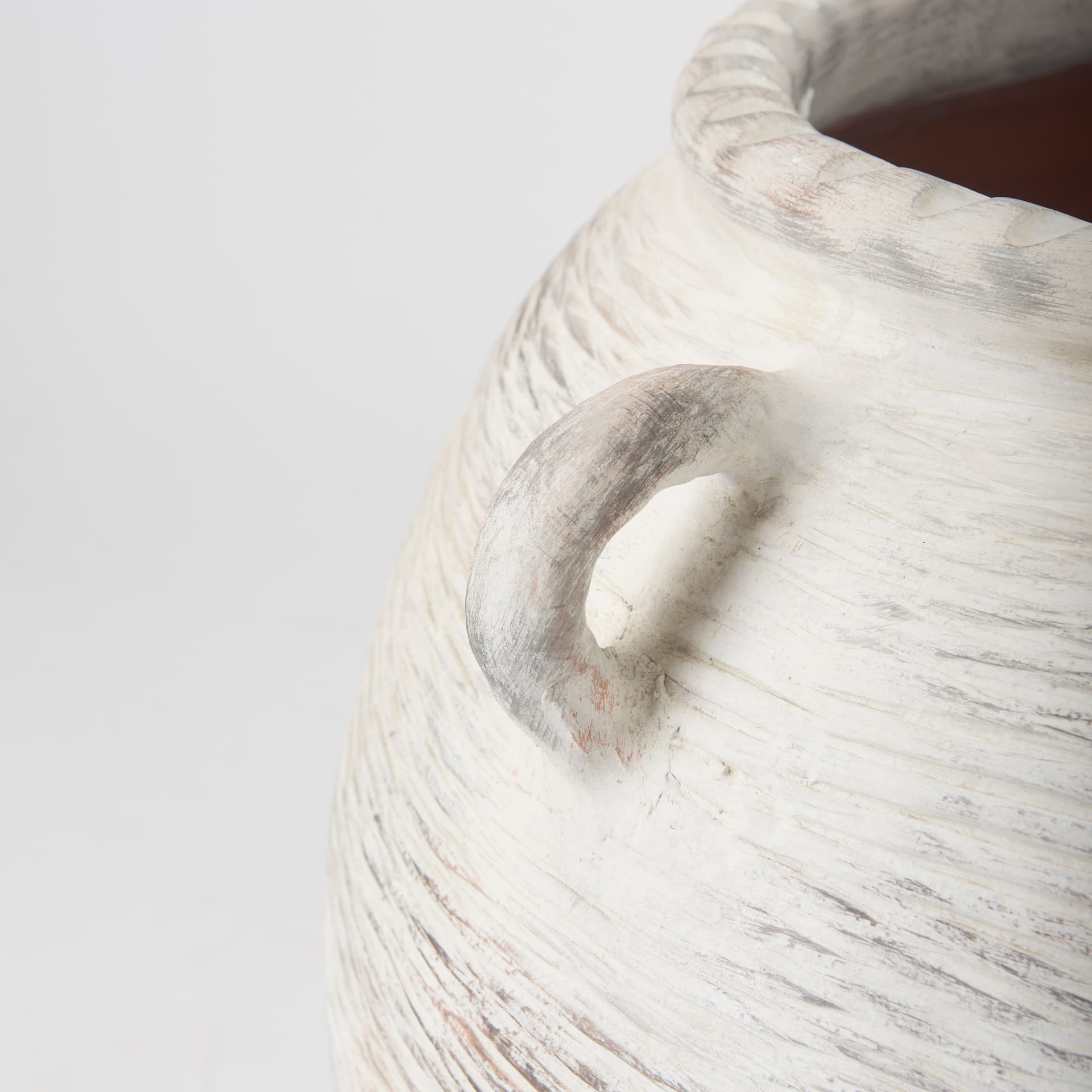 Misha 25.2L x 25.2W x 22.4H Cream Ceramic Floor Vase — product photograph