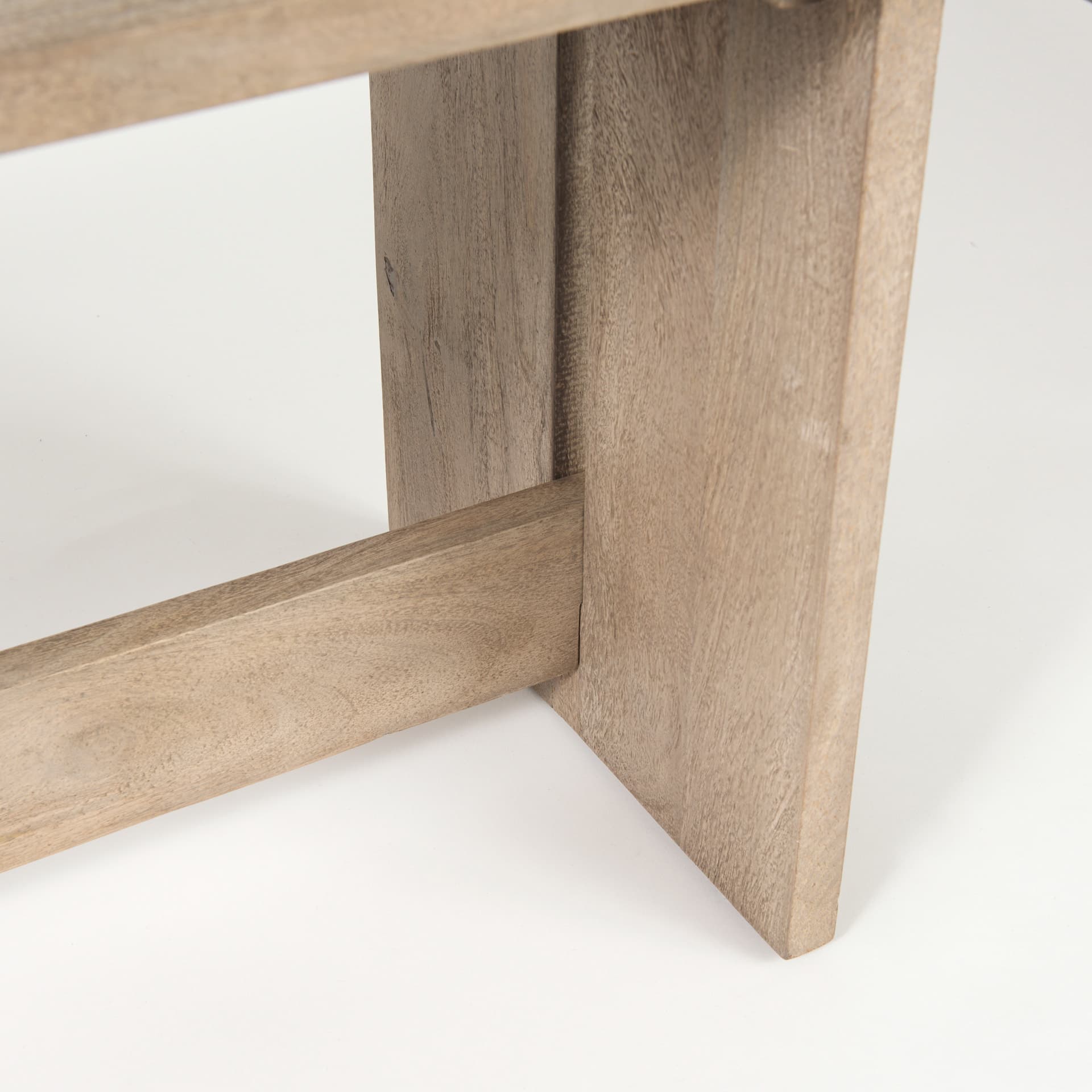 Aida 18H Light Gray Wood Dining Bench — product photograph