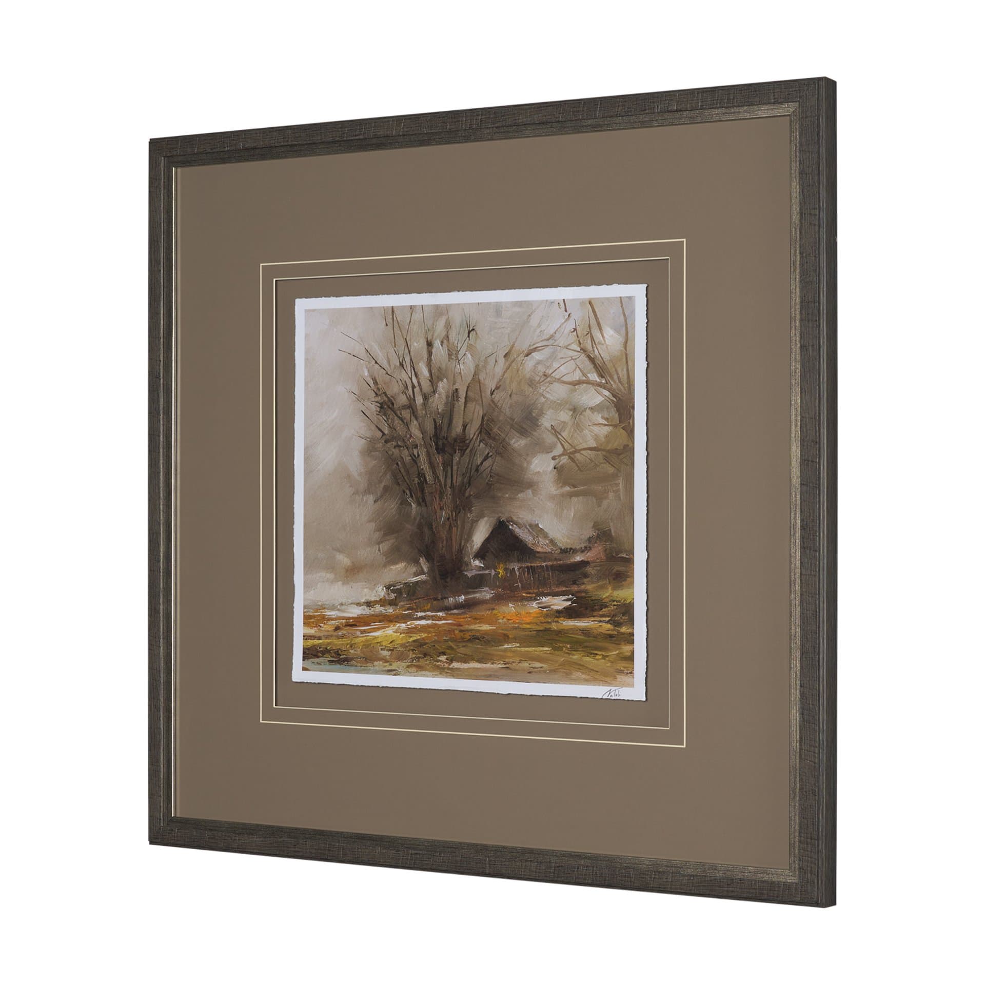 Autumn in the Village II by Mercana Studio Textured Framed Artwork Matted under Glass — product photograph