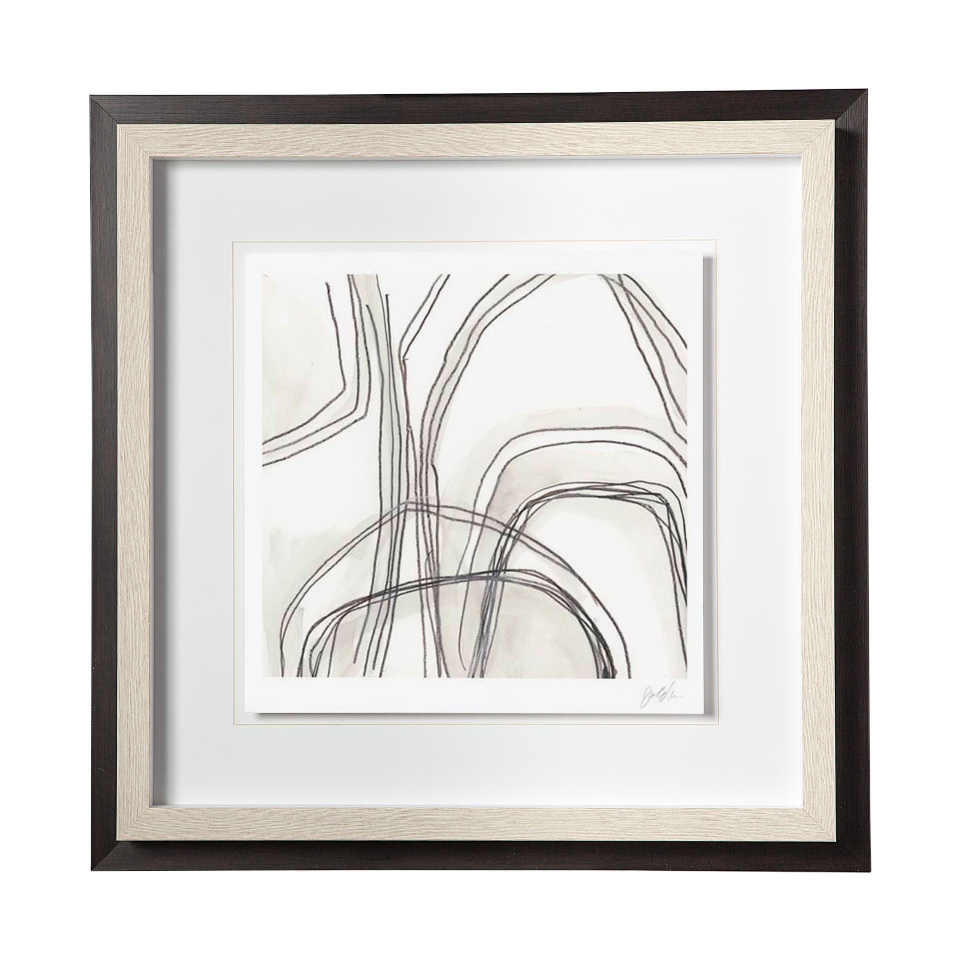 Custom Abstract Logic IV by June Vess a Framed Art Print Matted under Glass — product photograph