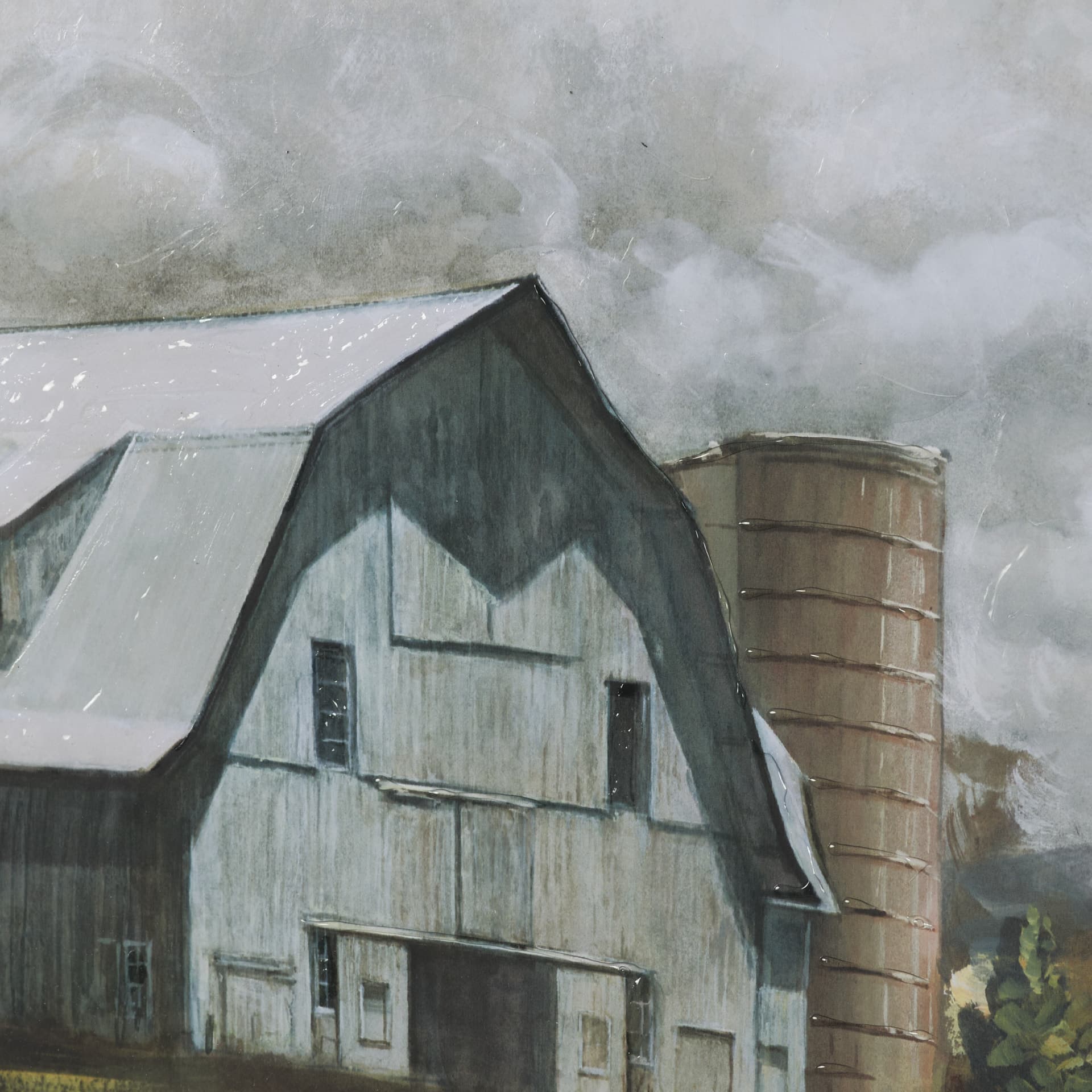 Day at the Farm I by Mercana Studio Hand Embelished Framed Artwork Matted under Glass — product photograph