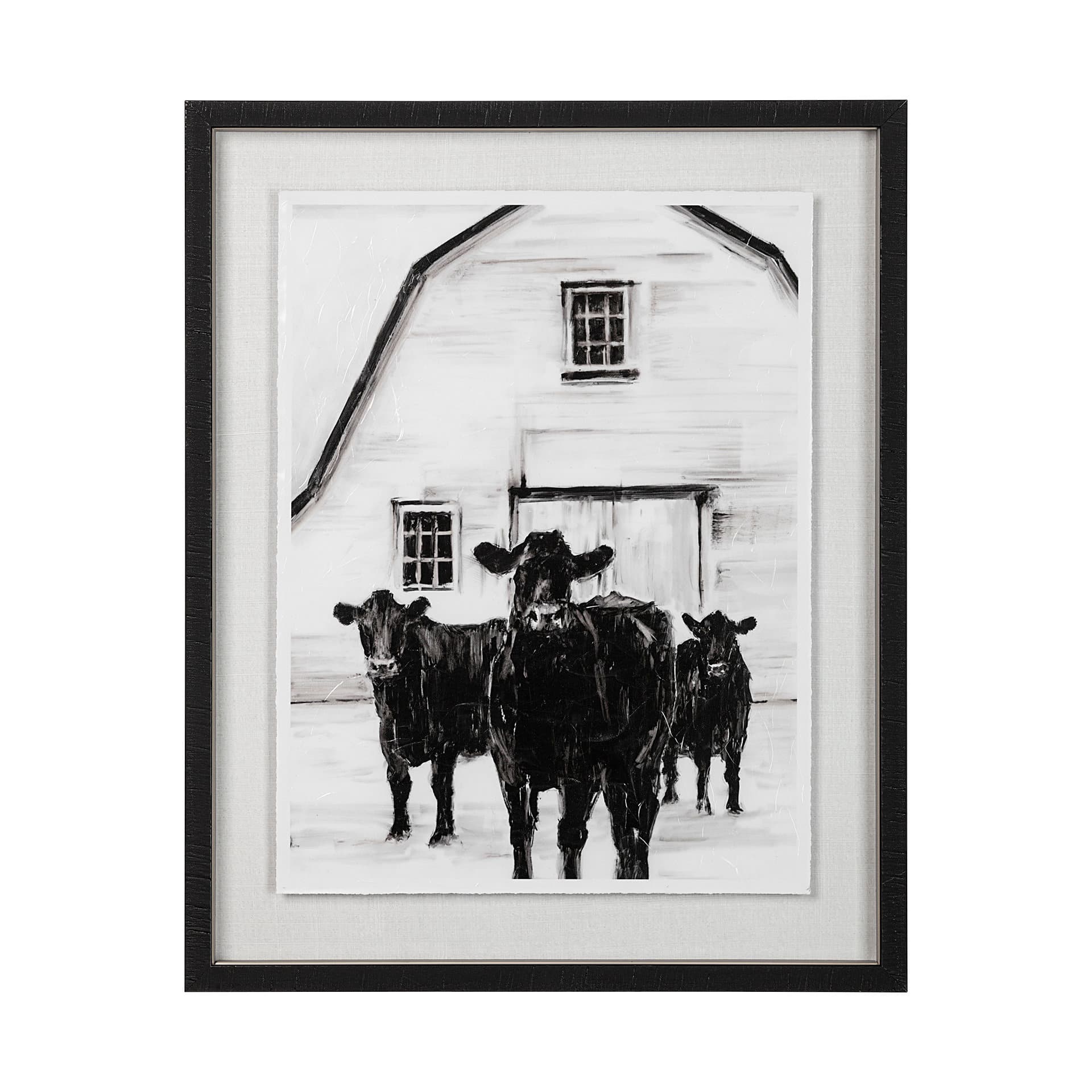 Standing Around II by Ethan Harper a Hand Embellished Textured Framed Photo Art Print Matted under G — product photograph