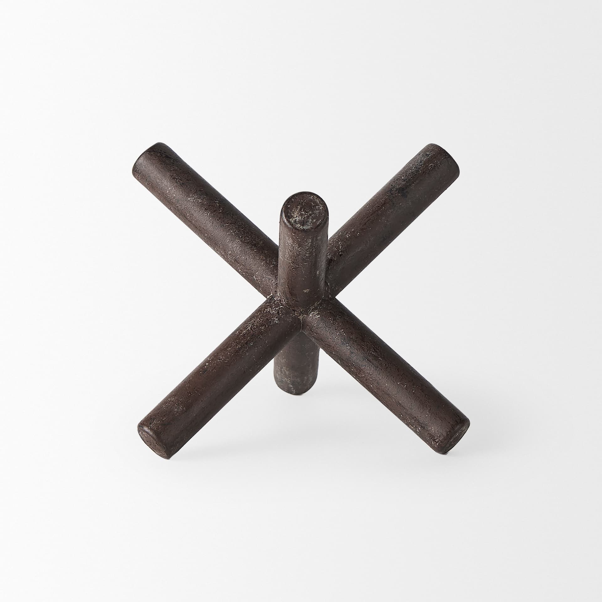 Astericks III (Small) 6L x 6W Brown Metal Decor Object — product photograph
