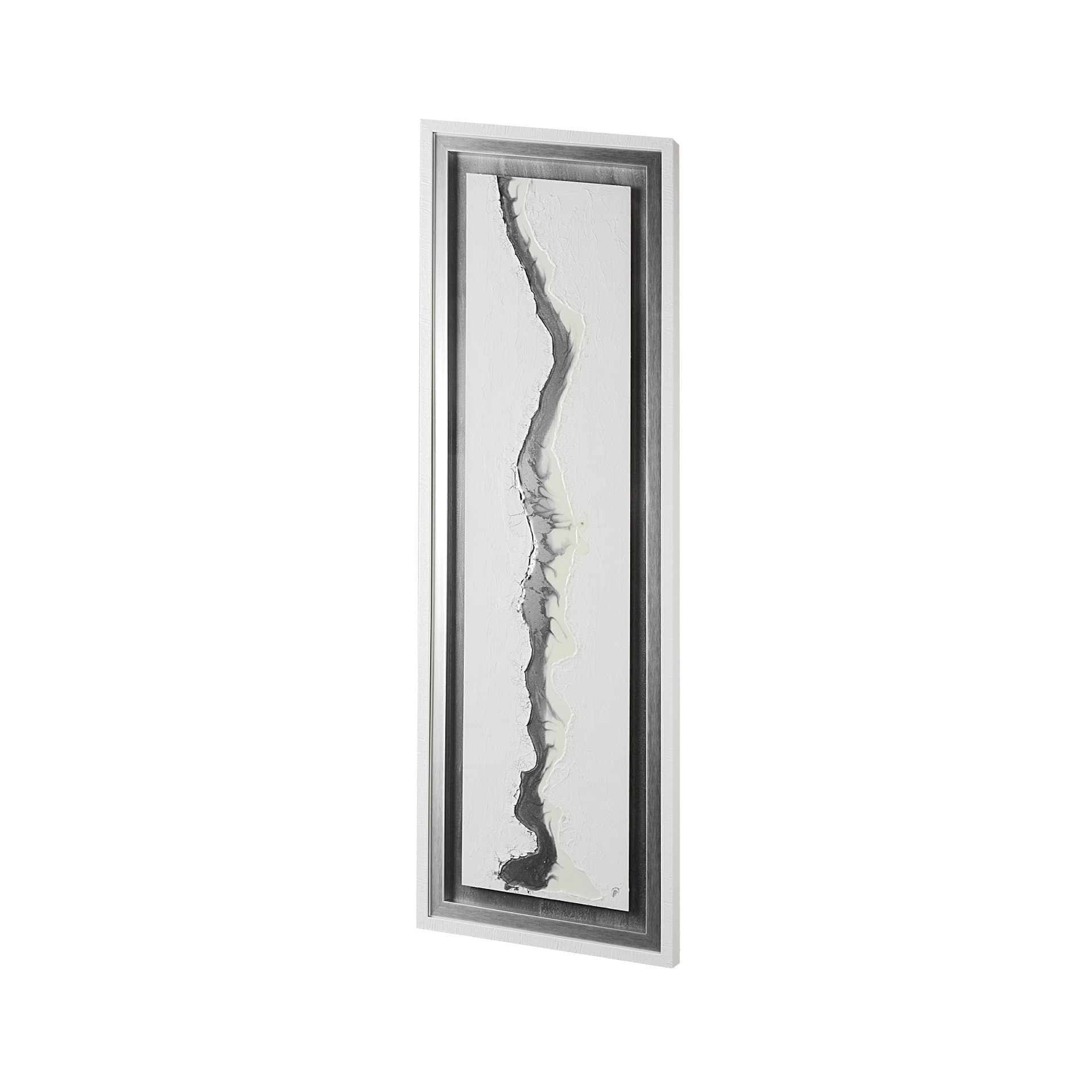 White and Silver River by Studio M a Framed Art Print Matted under Glass — product photograph
