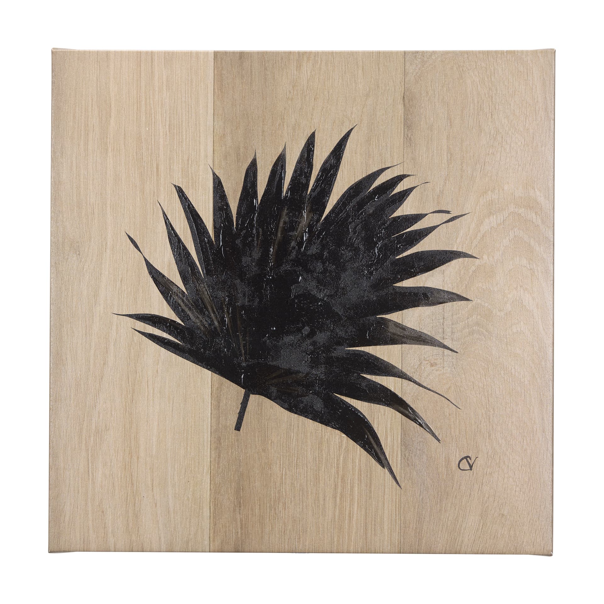 Tropical Leaf II by Mercana Studio a Hand Embellished Textured Canvas — product photograph