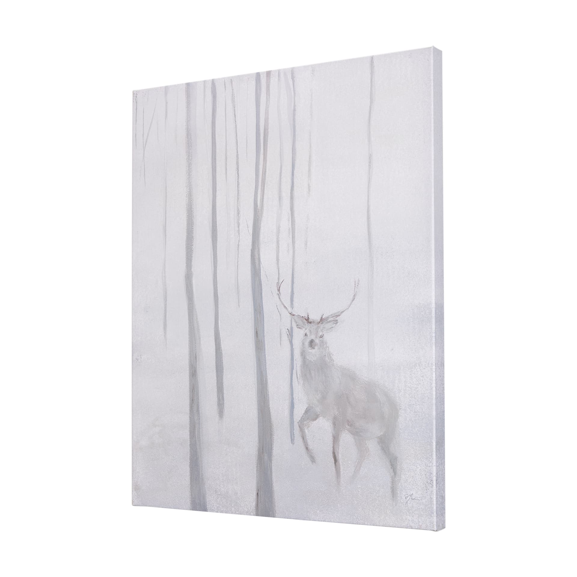 A Winter Day in Forest II by Mercana Studio a Hand Embellished Textured Canvas — product photograph
