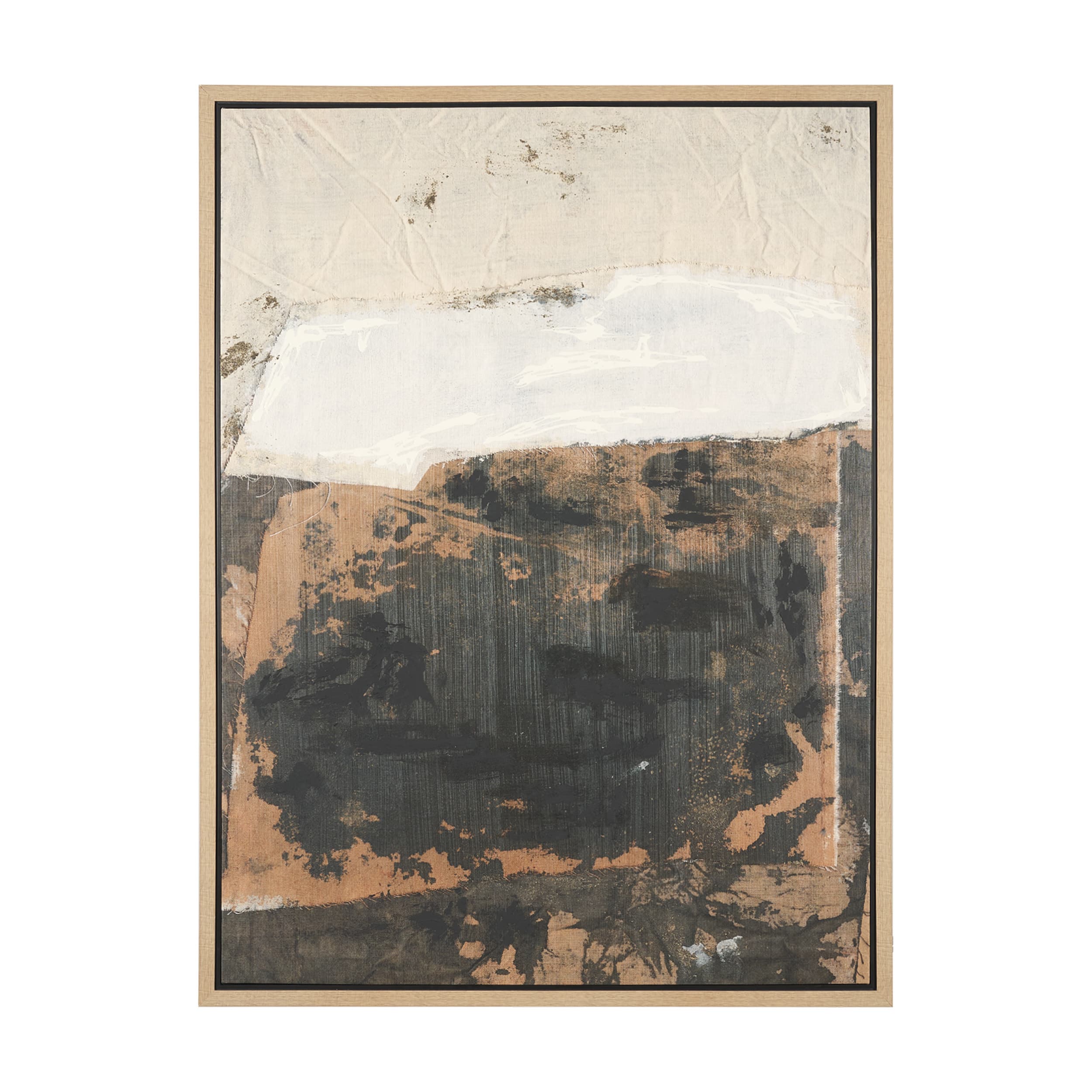 Textural Echo - Fragment by Kristine Hegre Hand-Embellished Textured Framed Canvas Artwork — product photograph