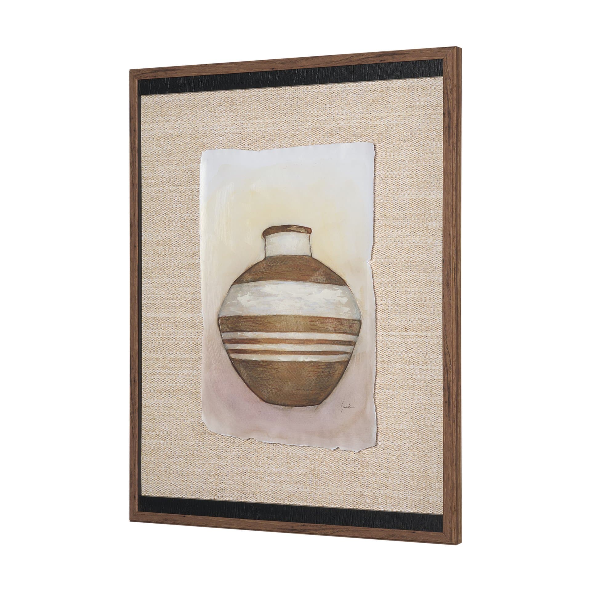 Peruvian Beginnings II by Mercana Studio Hand Embelished Textured Framed Artwork Matted under Glass — product photograph