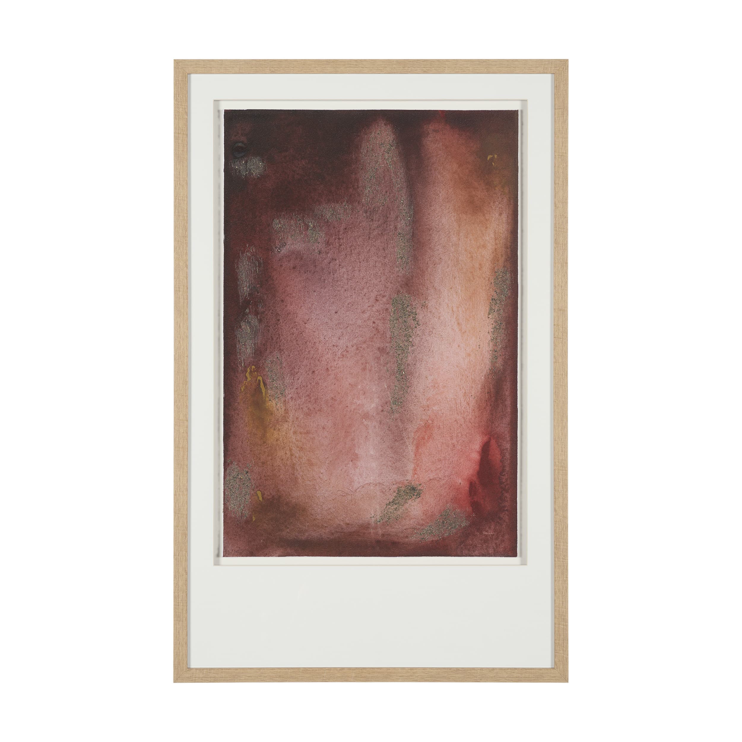 Aged In Silence II by Ira Havuka Hand-Embellished Textured Framed Artwork Matted under Glass — product photograph