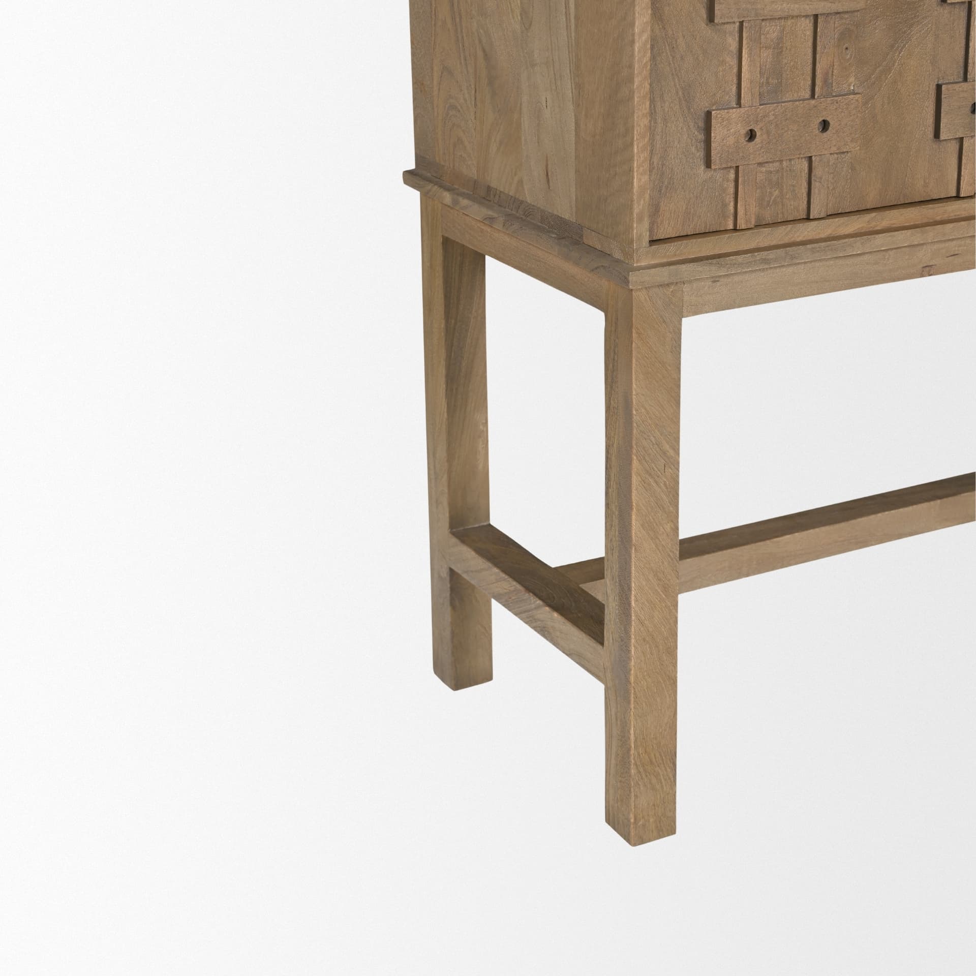 Truss Cool Brown Wood 6 Door Tall Cabinet — product photograph