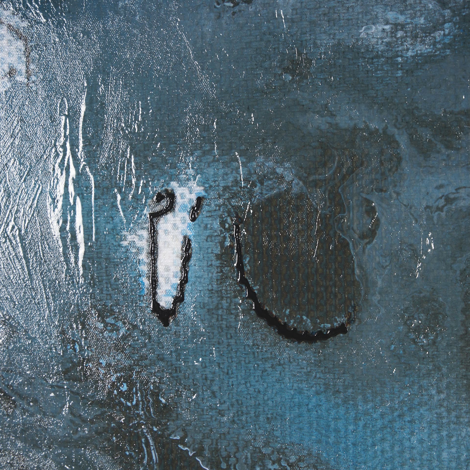 Tributary II by Mercana Studio a Hand Embellished Textured Framed Canvas — product photograph