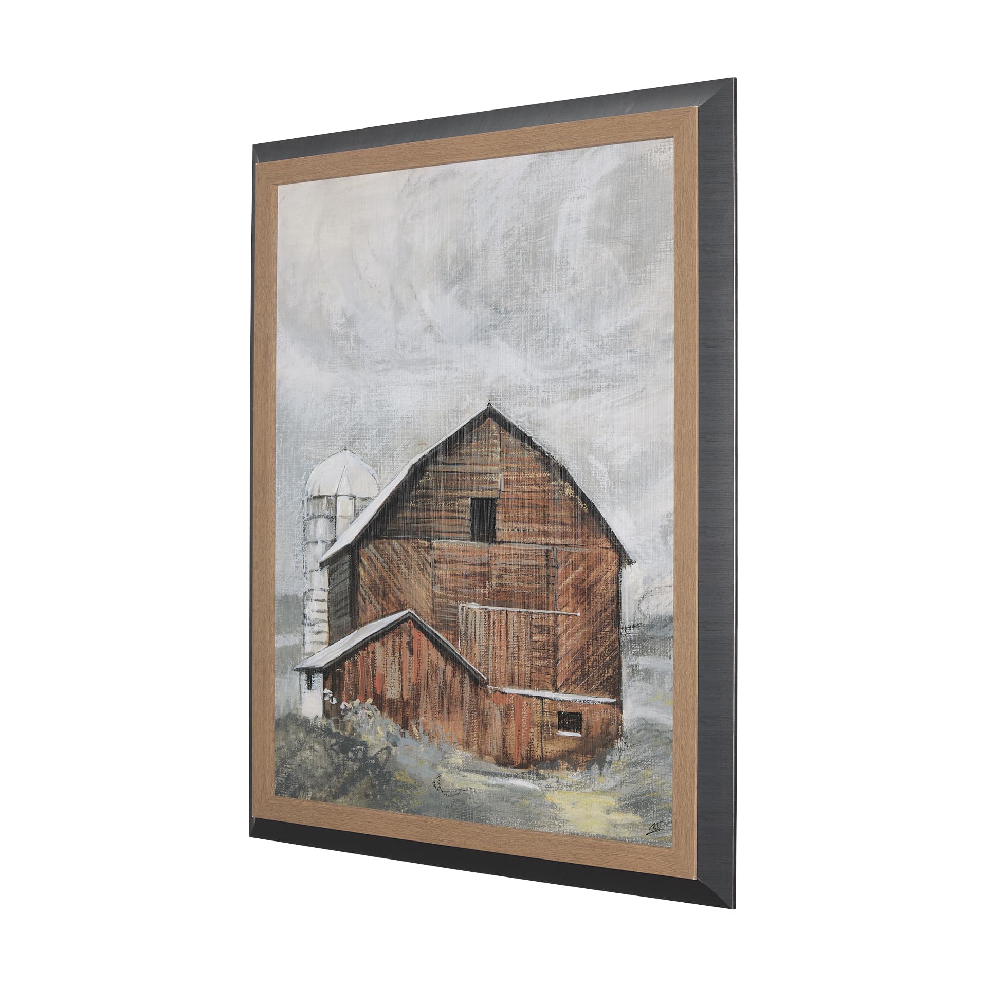 Old Barn I by Mercana Studio a Hand Embellished Textured Framed Art Print — product photograph
