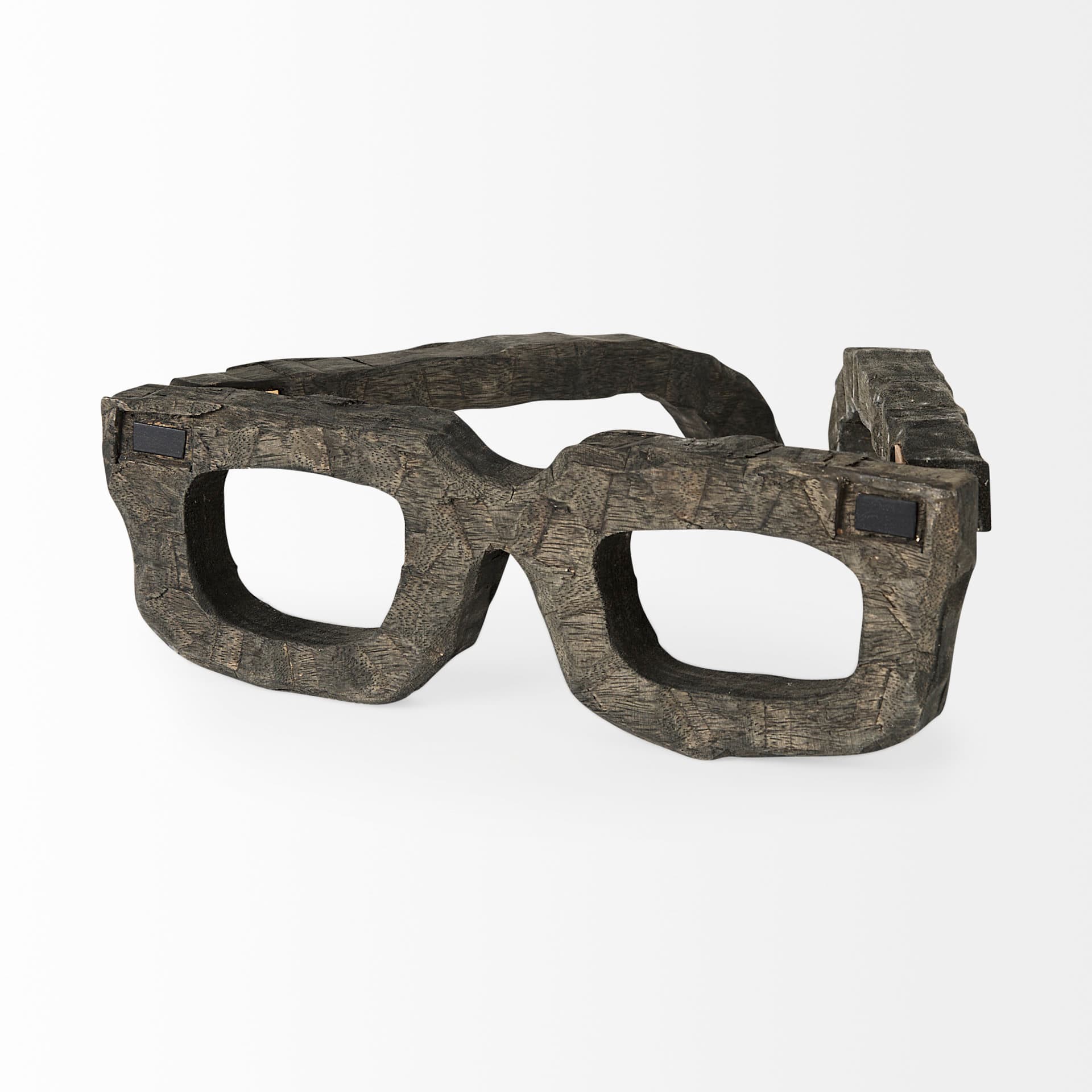 Elliot 13L x 14W Brown Wooden Eyeglasses — product photograph