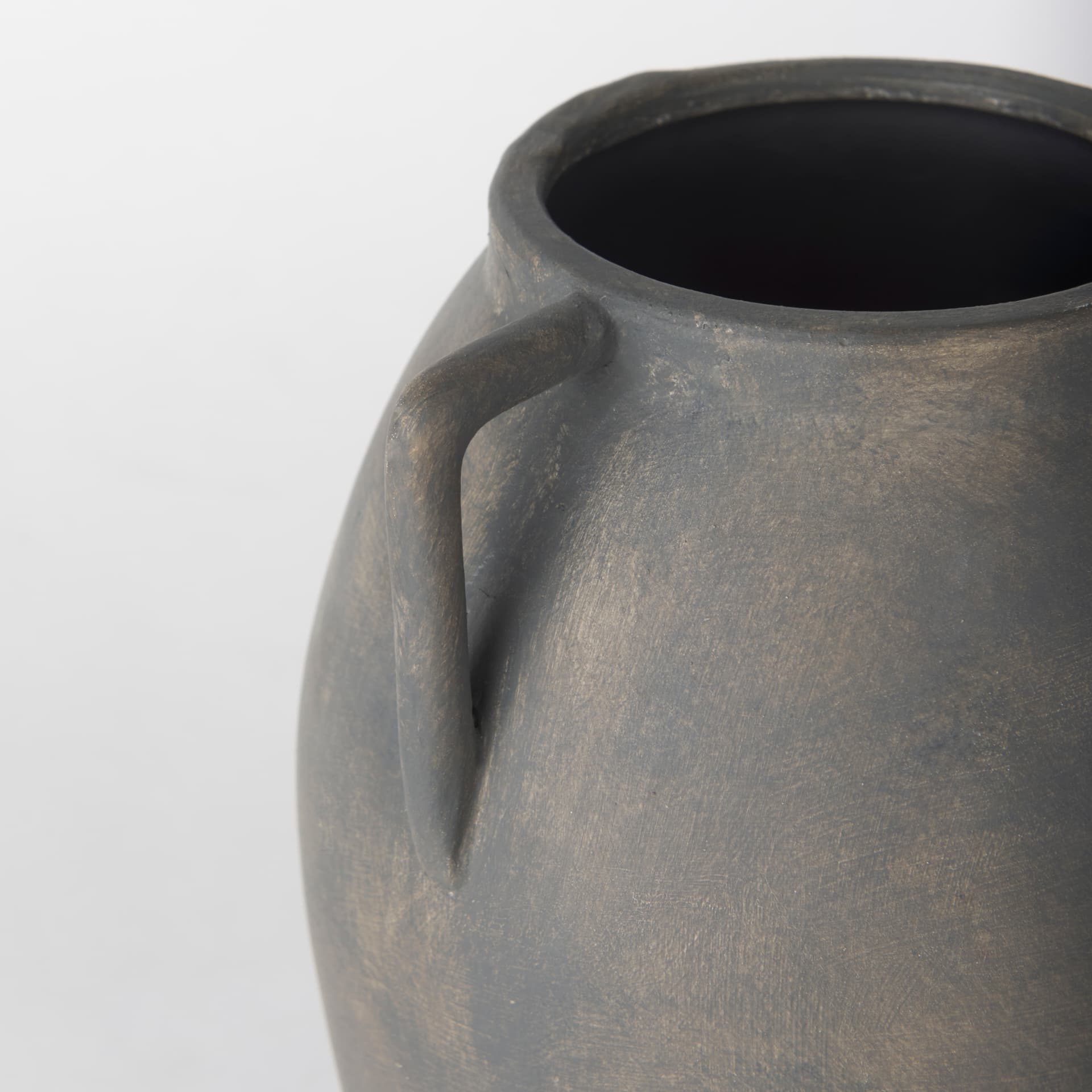Kilian Medium Brown-Gray Double Ear Vase — product photograph
