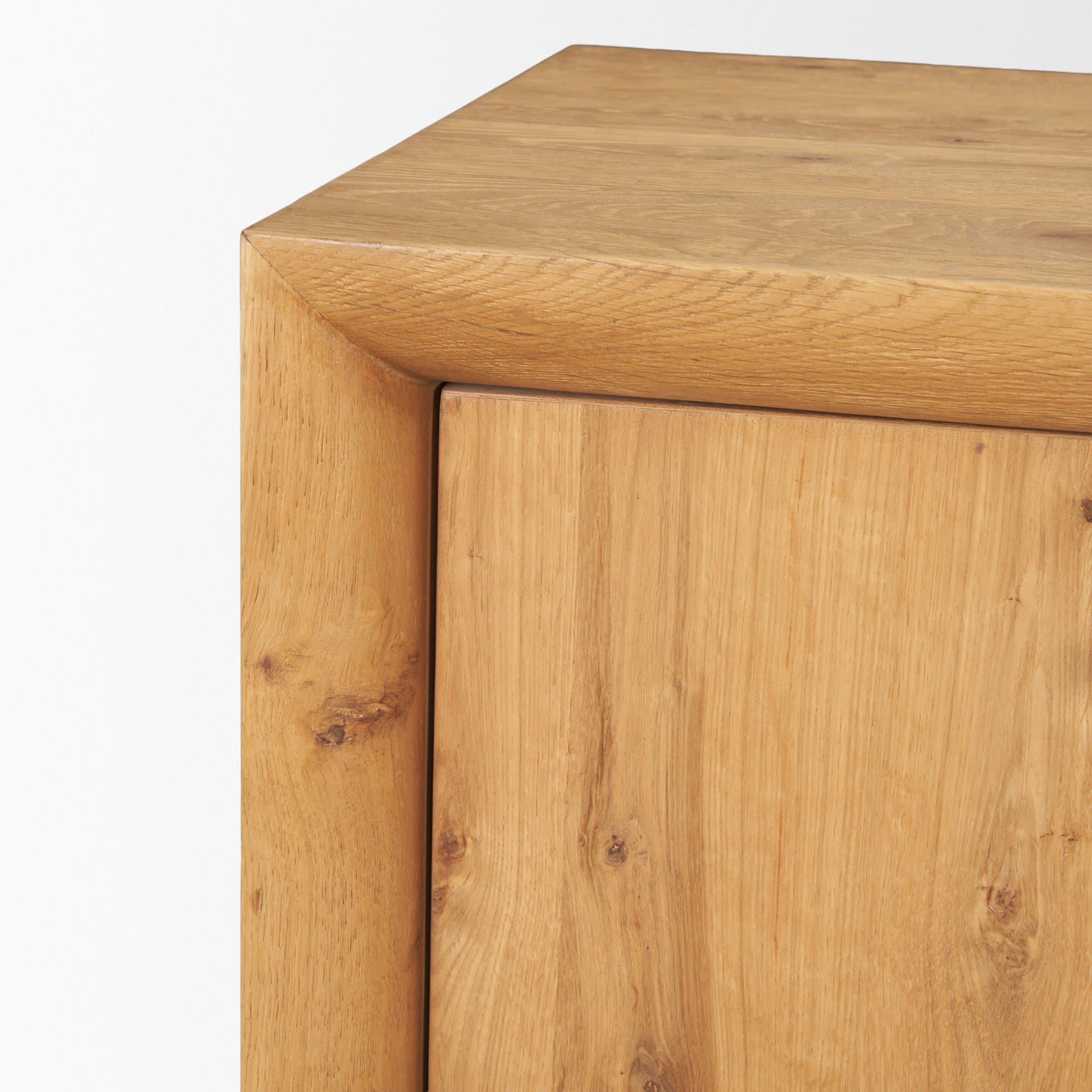 Belford 94" Light Brown Oak Wood Media Console — product photograph