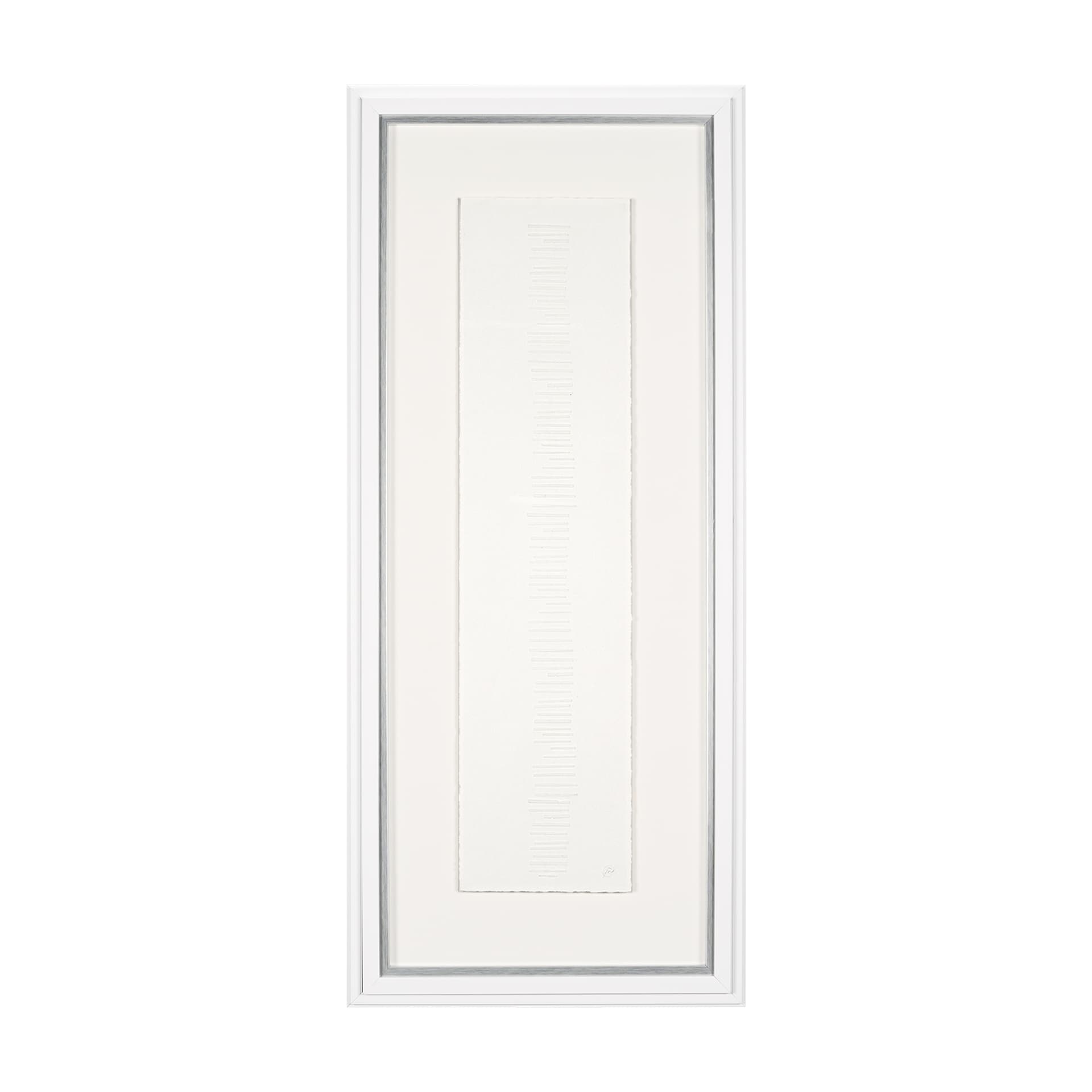 Random Lines White by Studio M a handmade Original Framed Artwork under Glass — product photograph