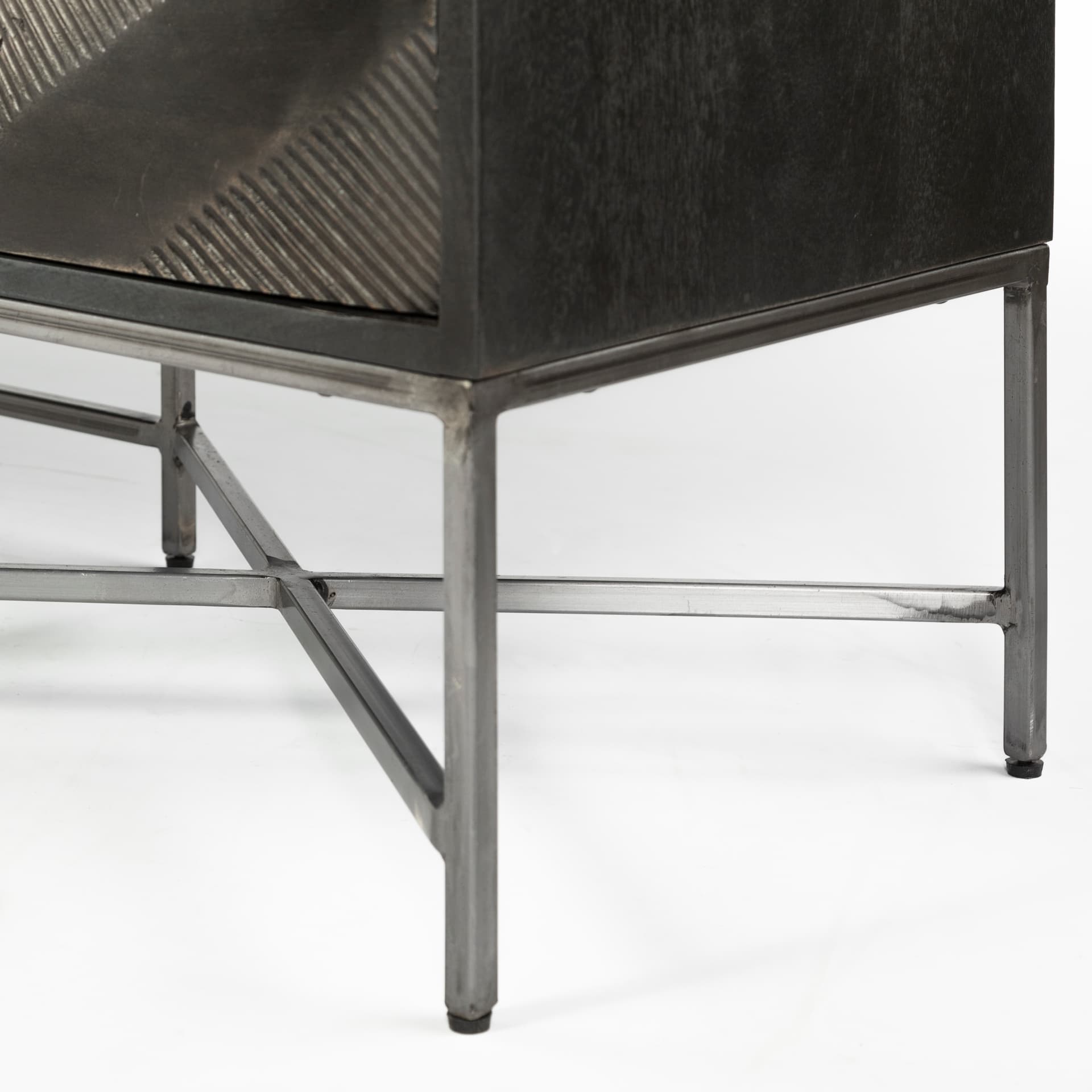 Hogarth I Dark Brown Solid Wood TV Stand Media Console with Storage, TV up to 81" — product photograph