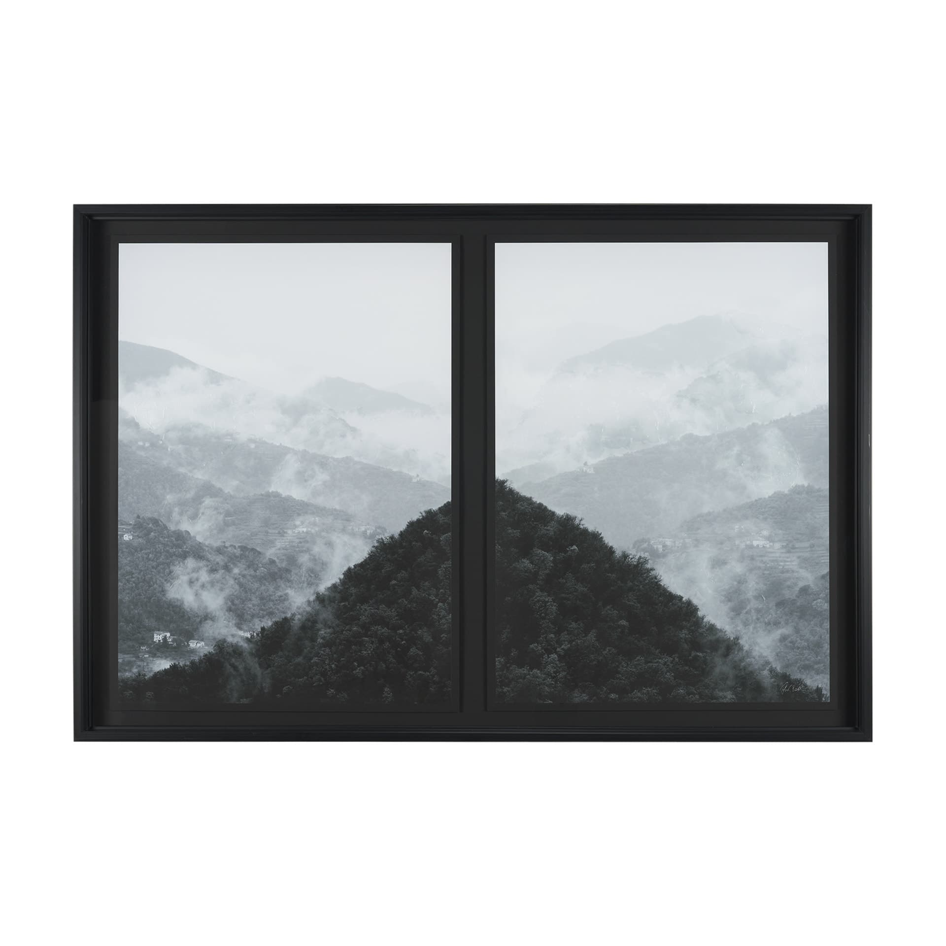 Morning Mist I by Deborah Revell a Hand Embellished Framed Print under Glass — product photograph