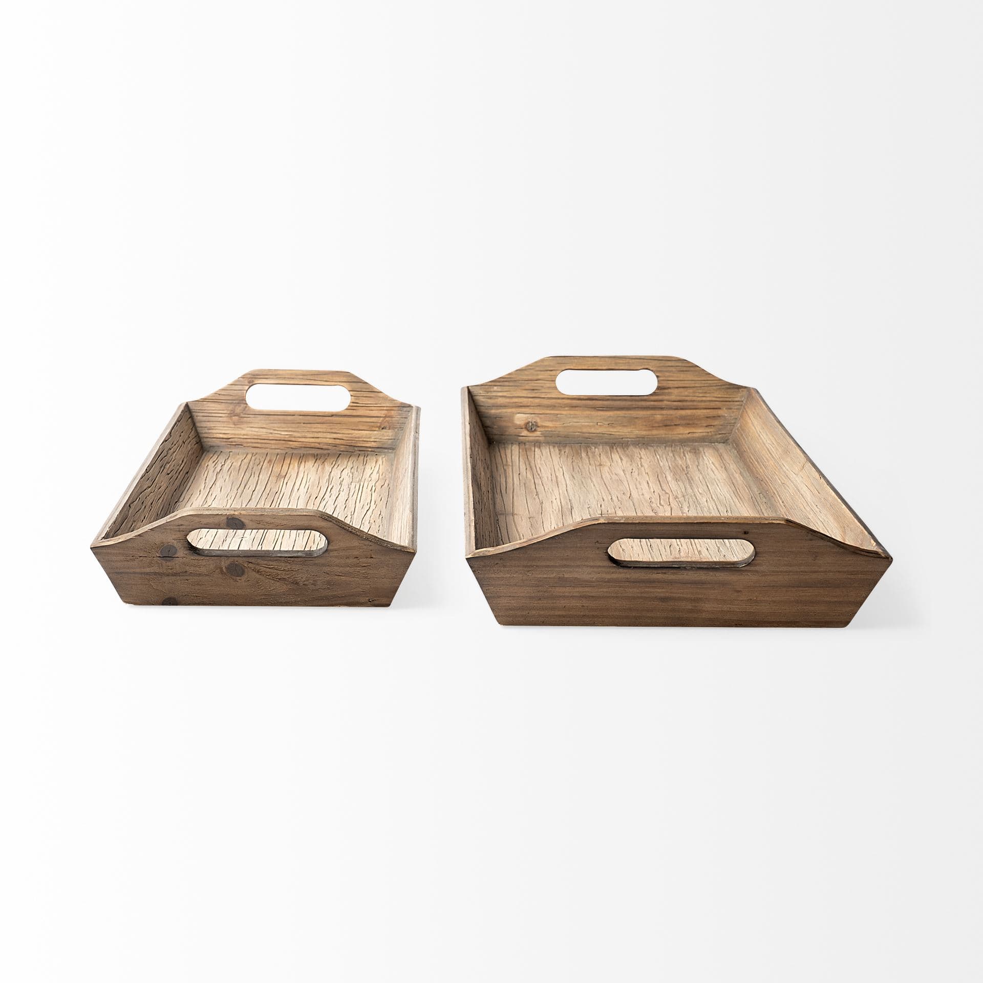 Tawny (Set of 2) Natural Wooden Trays — product photograph