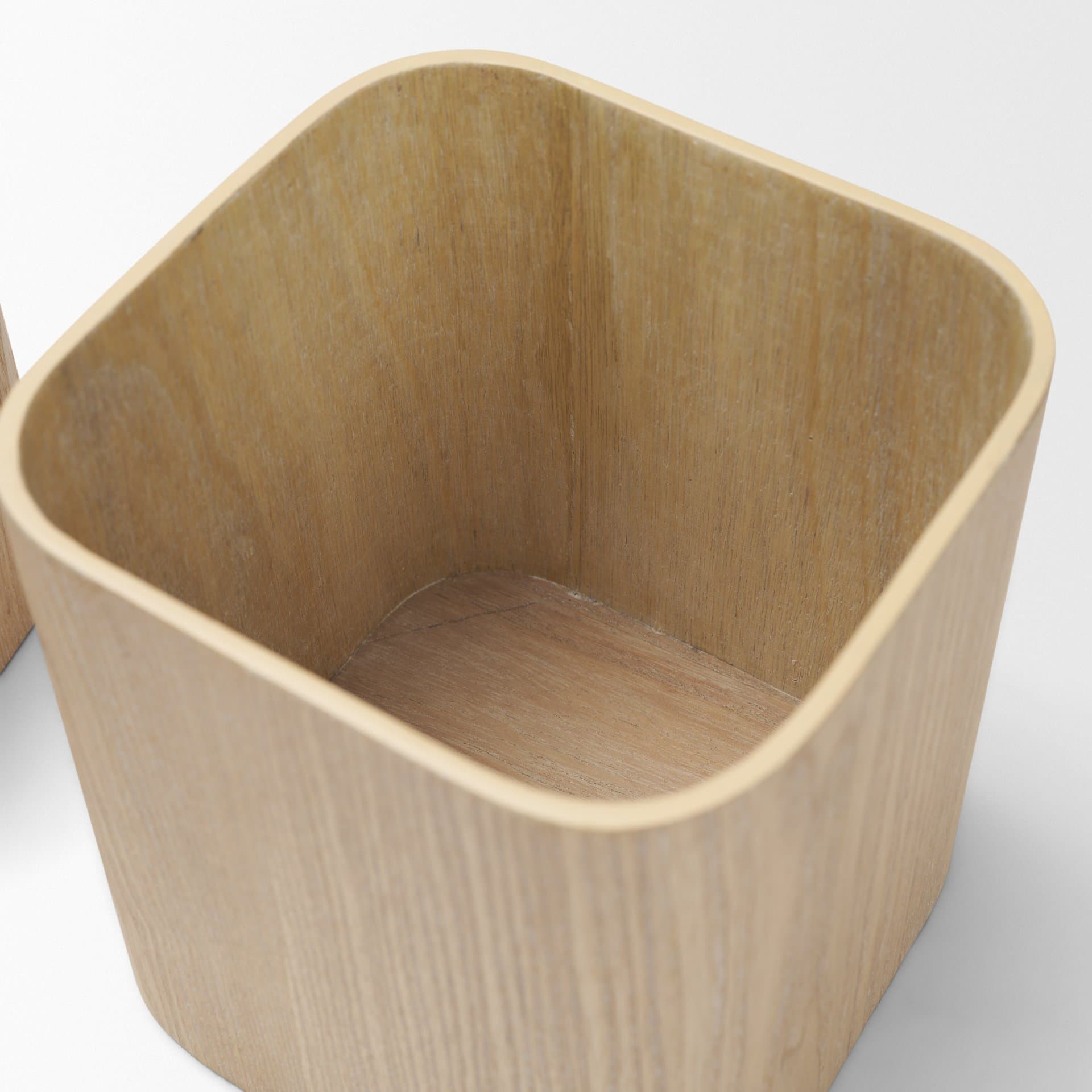 Benton White-Washed Wood w/ Brass Handle Decorative Box Set — product photograph