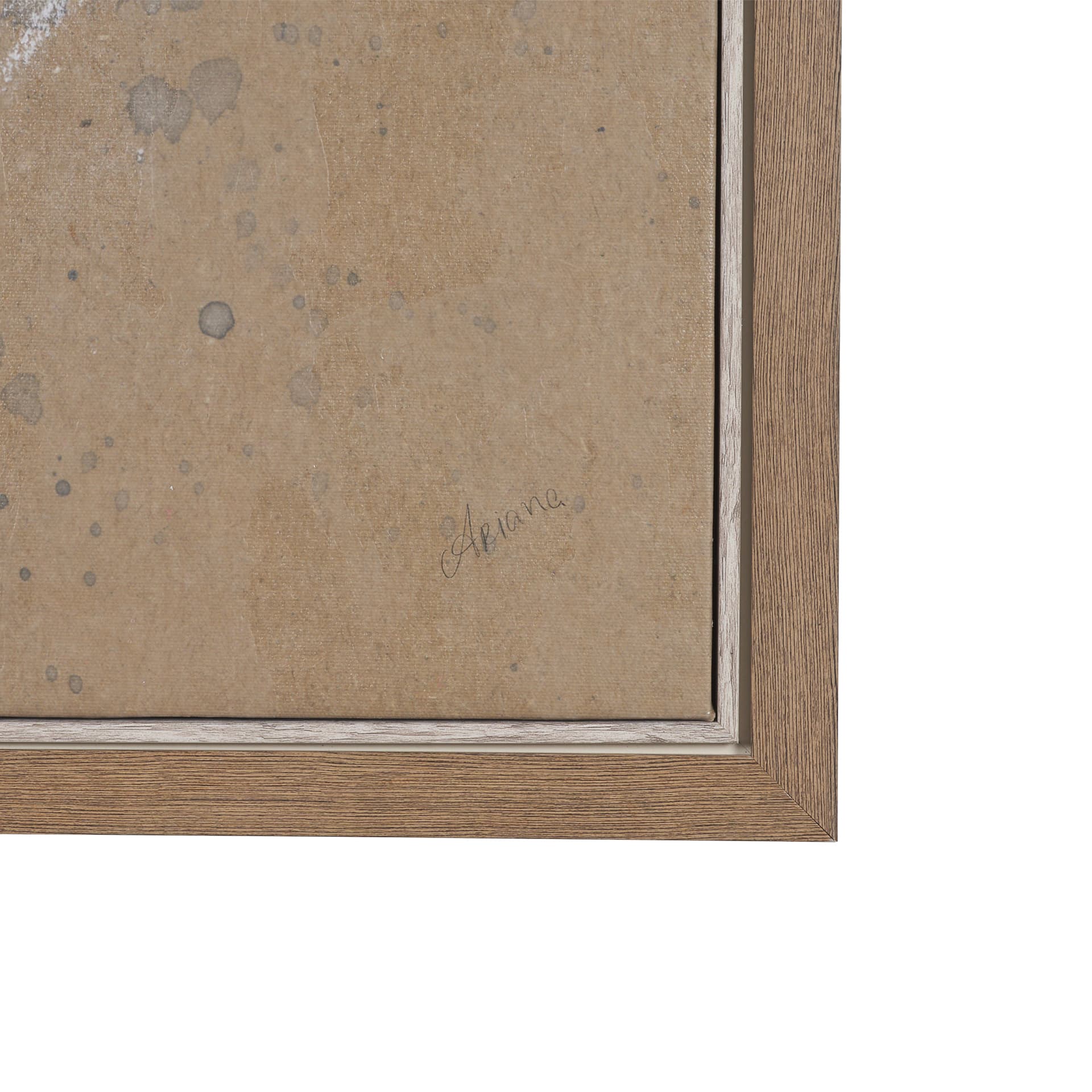 White Wisteria I by Mercana Studio Hand-Embellished Textured Framed Canvas Artwork — product photograph