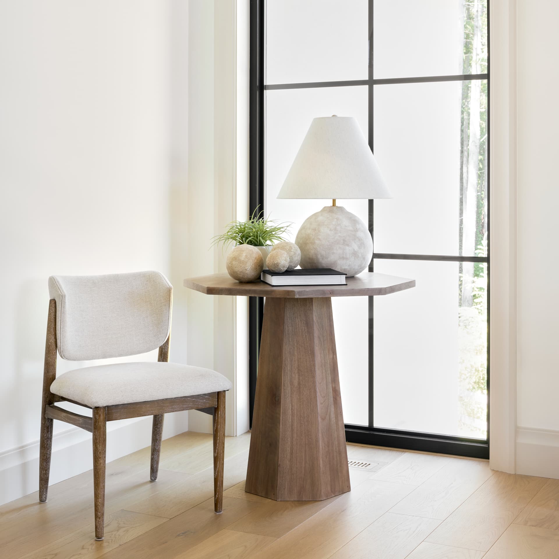 Mehdi Cream Ceramic Table Lamp — product photograph