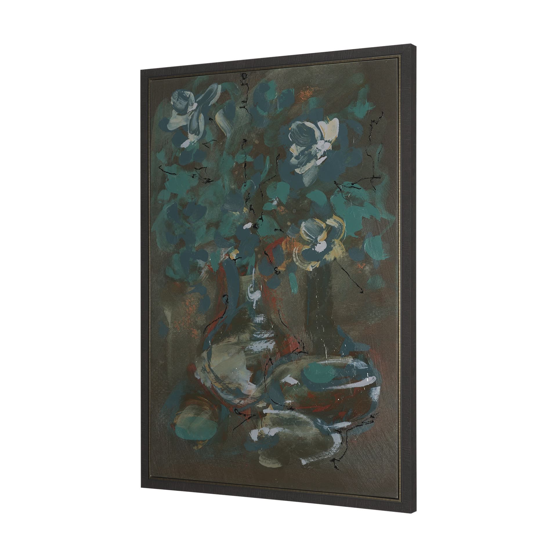 Graphite Sensation I by Mercana Studio a Hand Embellished Textured Framed Canvas — product photograph