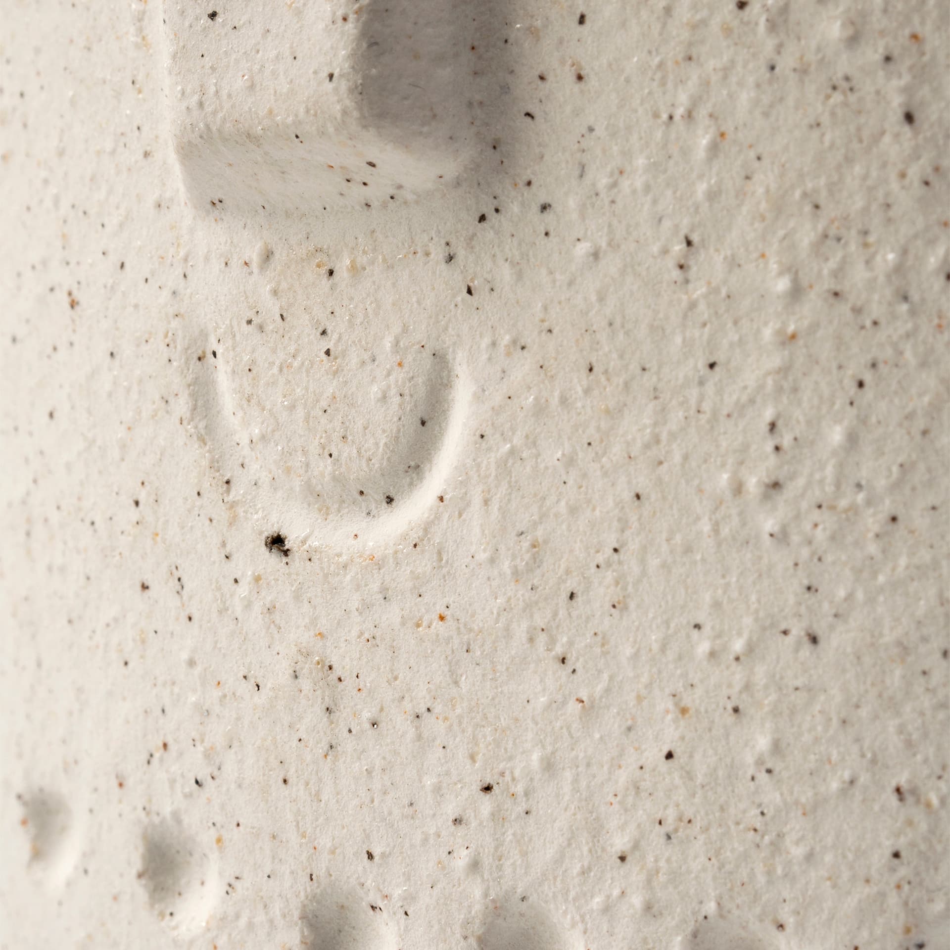 Jacob I Short White Ceramic Smiling Face Vase — product photograph