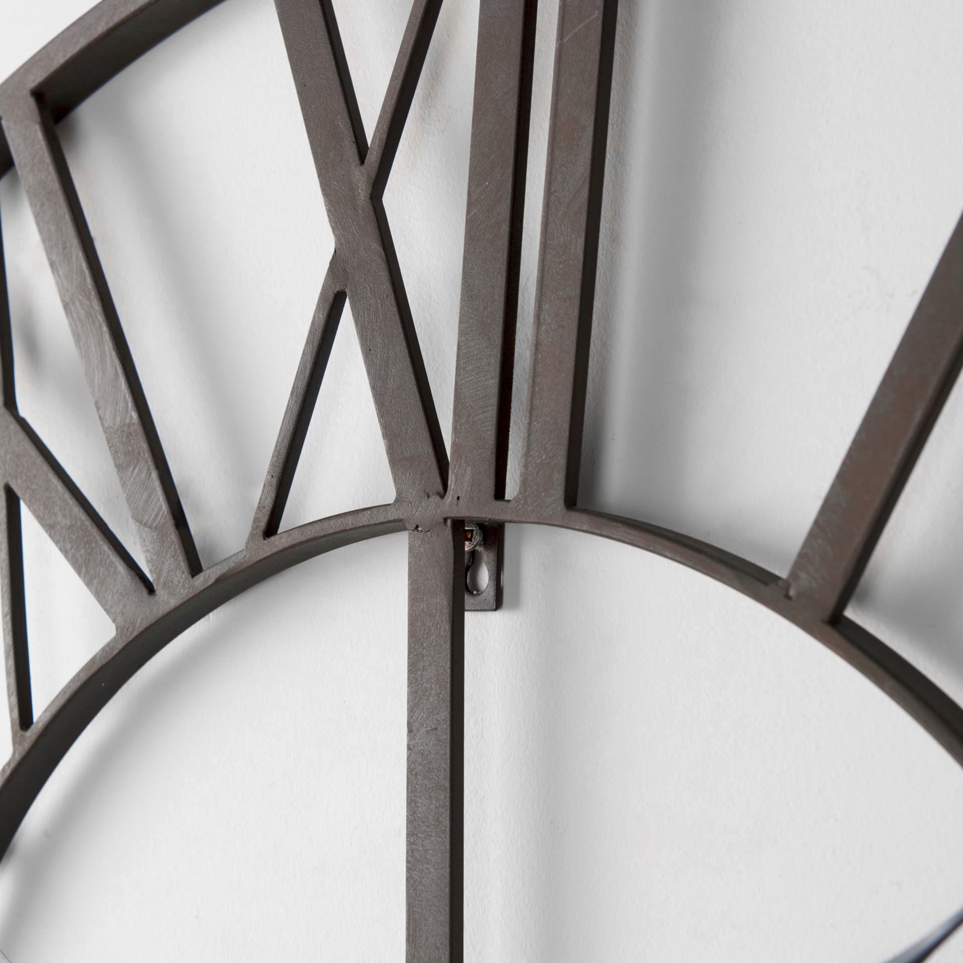 Pender 29.9L x 1.8W x 29.9H Black Iron Round Wall Clock — product photograph