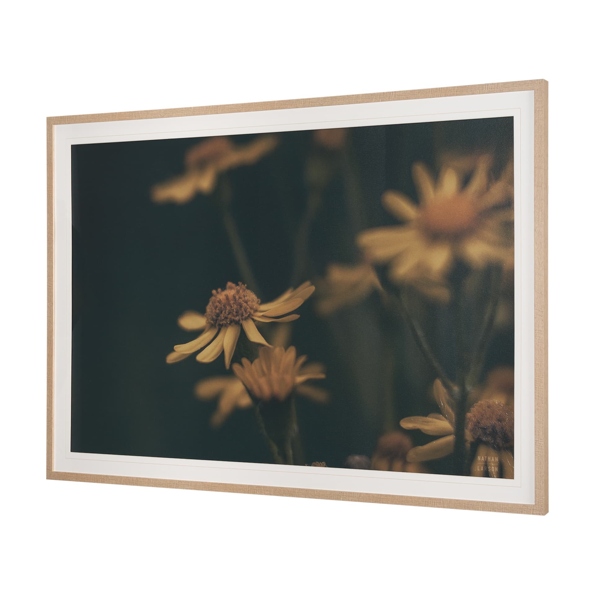 Wild Blooms I by Nathan Larson a Hand Embellished Framed Photo Art Print Matted under Glass — product photograph