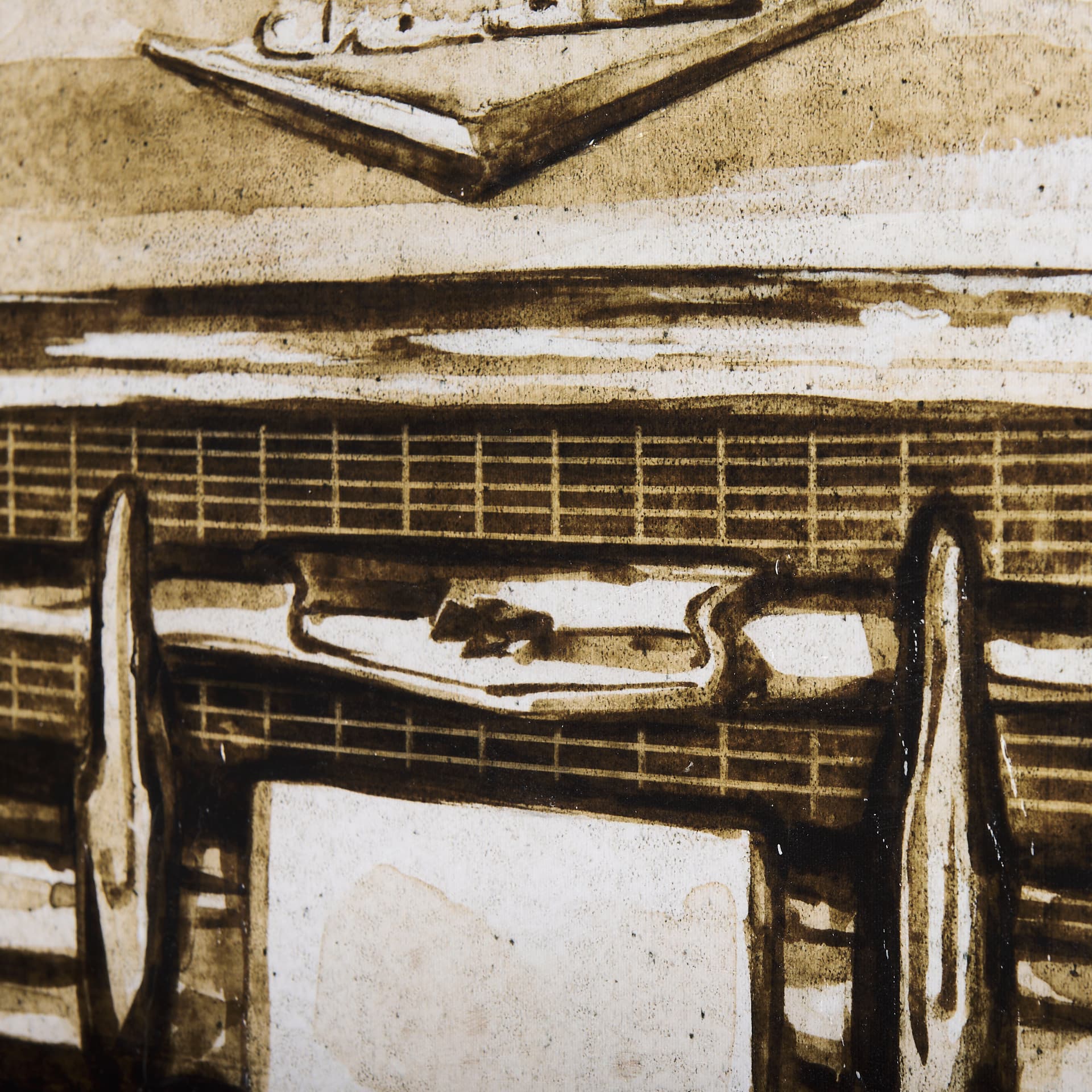 Vintage Car Picture IV by Mercana Studio a Hand Embellished Textured Canvas — product photograph