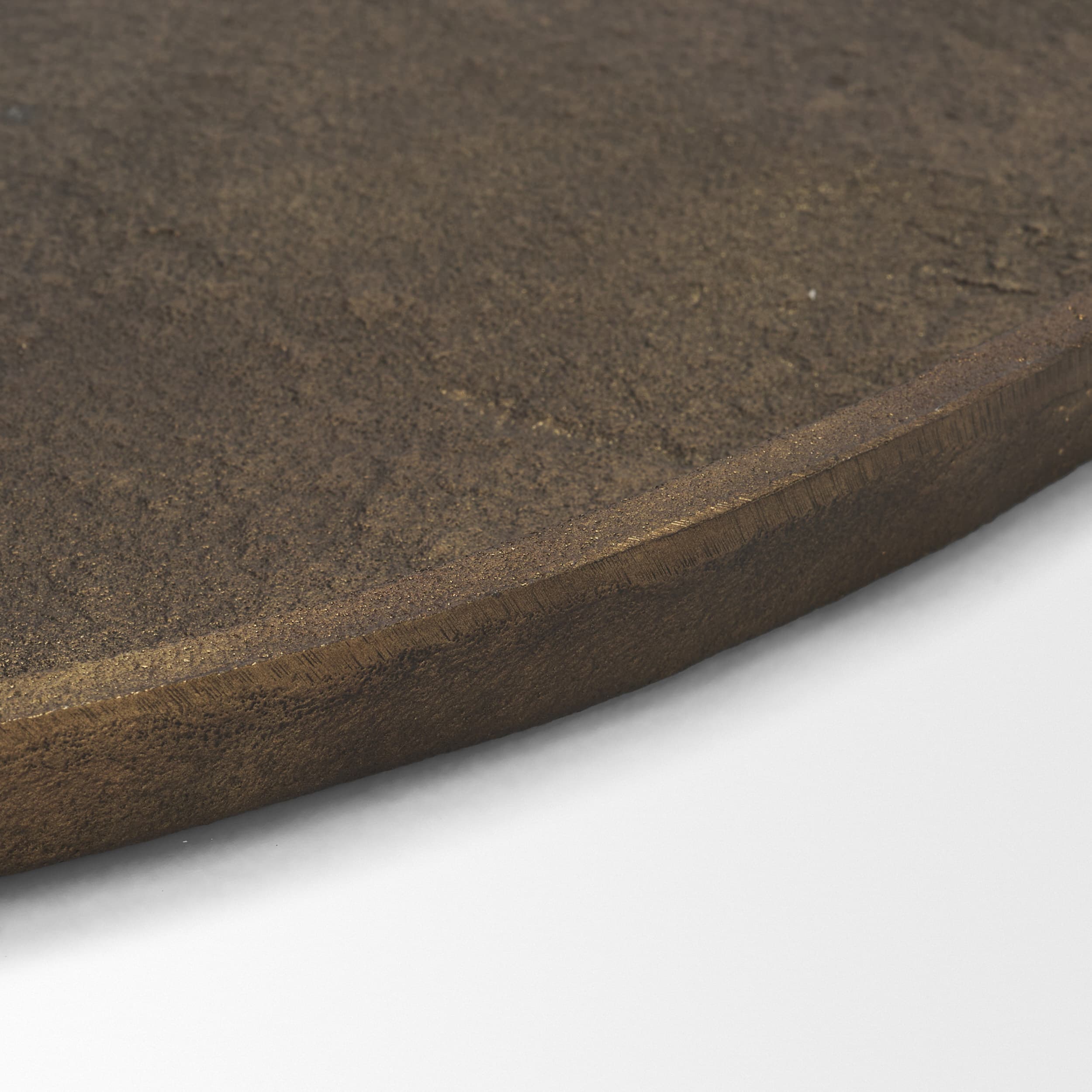 Jianna Large Oval Textured Antiqued Gold Metal Tray with Handles — product photograph